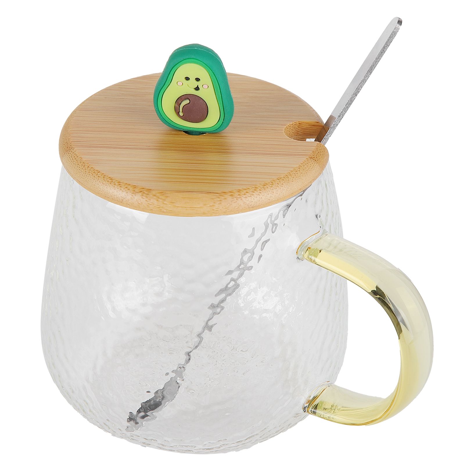 400ml Cute High Borosilicate Glass Cup HeatResistant Mug with Stainless Steel view 9