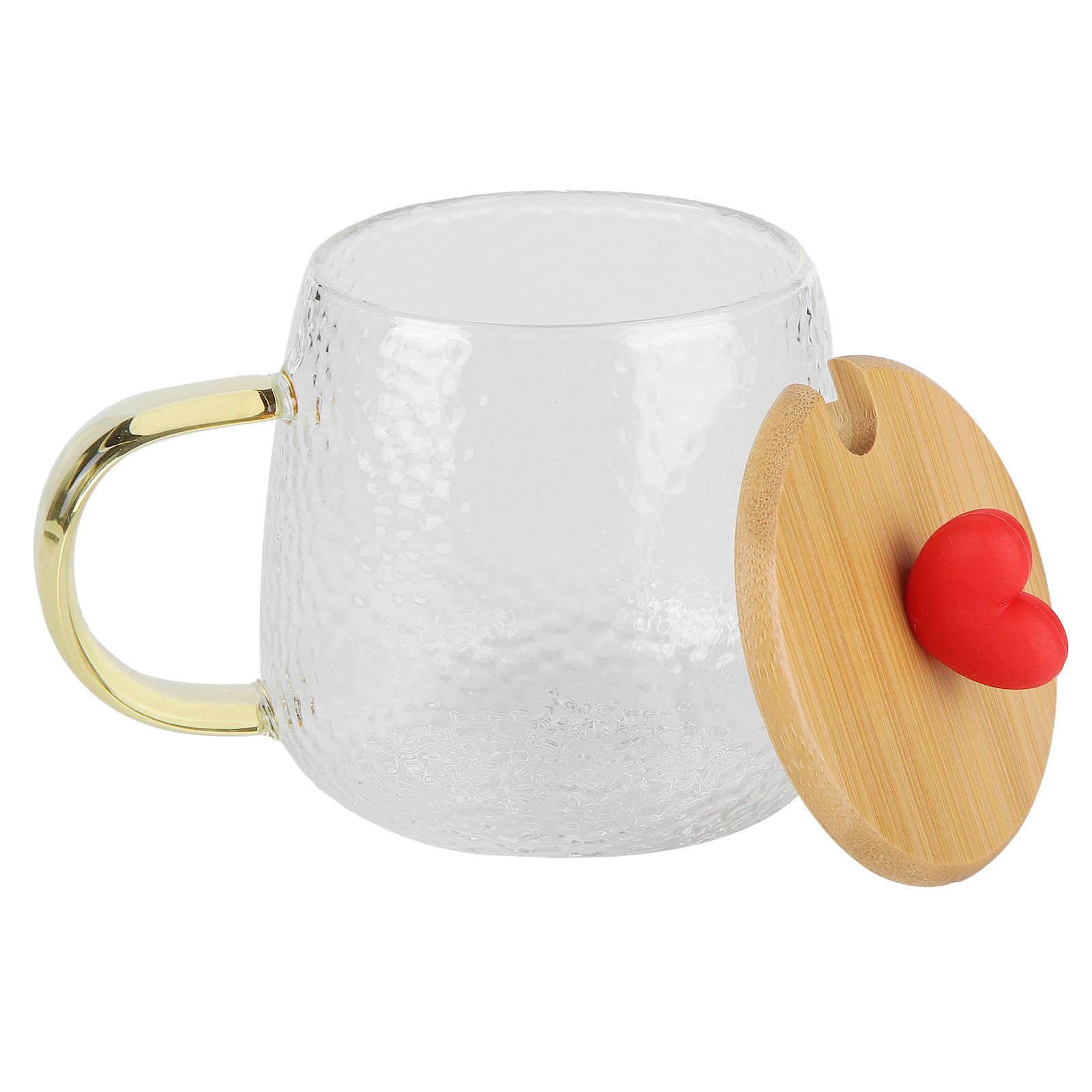 400ml Cute High Borosilicate Glass Cup HeatResistant Mug with Stainless Steel view 3