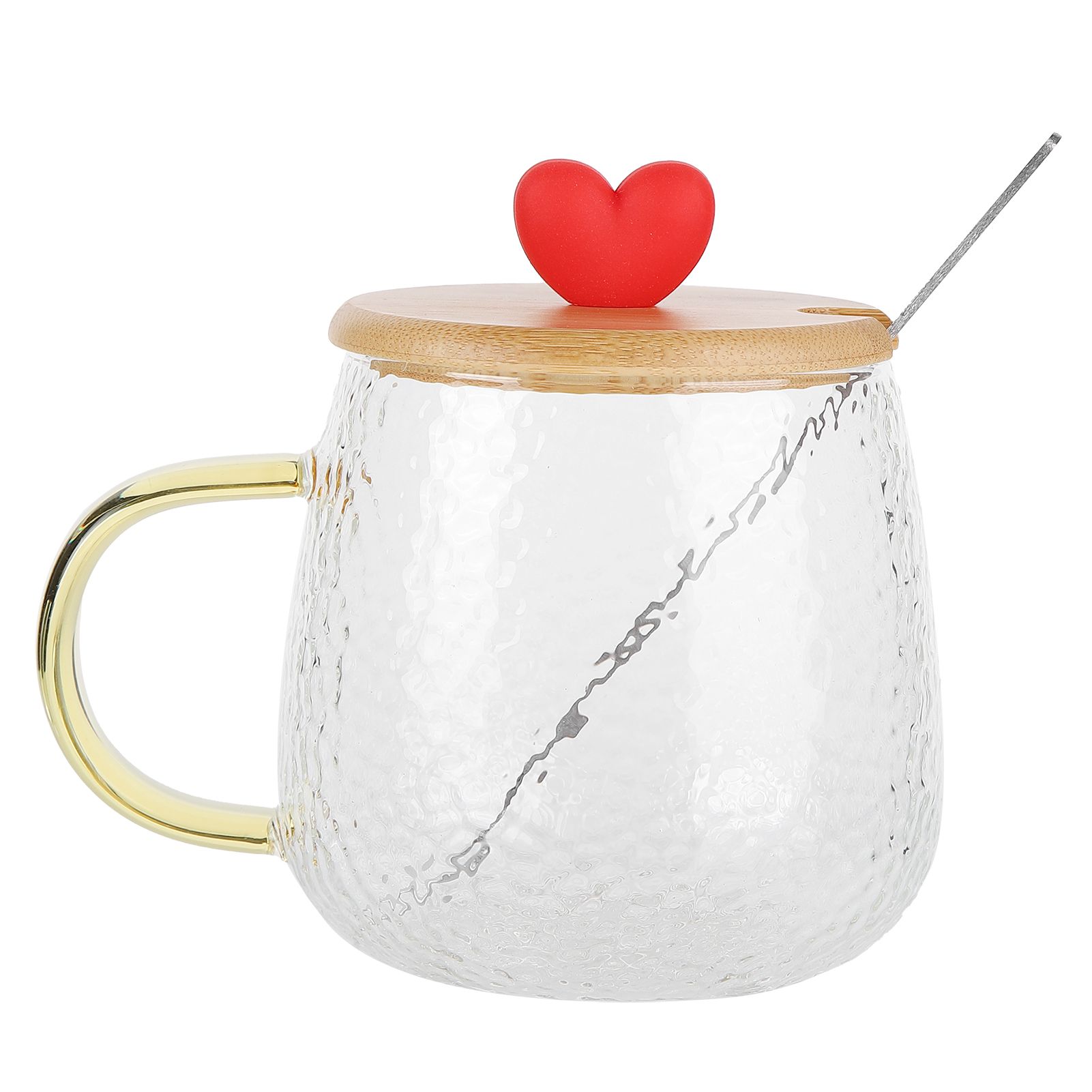 400ml Cute High Borosilicate Glass Cup HeatResistant Mug with Stainless Steel view 6