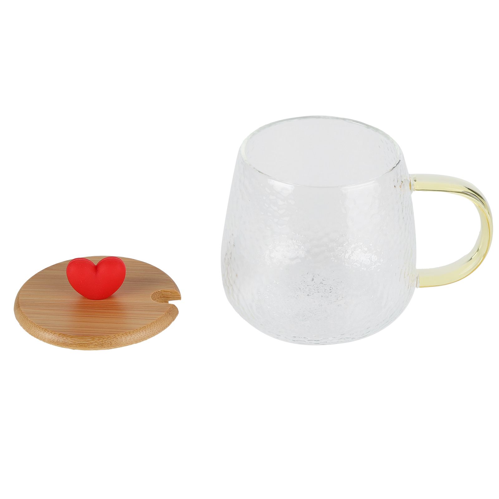 400ml Cute High Borosilicate Glass Cup HeatResistant Mug with Stainless Steel view 10