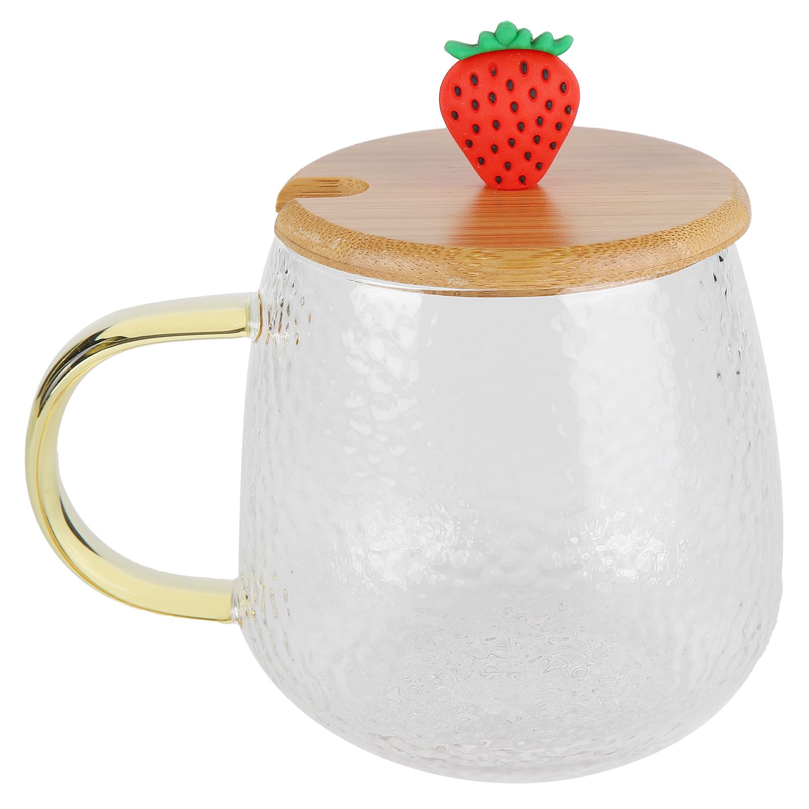 400ml Cute High Borosilicate Glass Cup HeatResistant Mug with Stainless Steel view 2