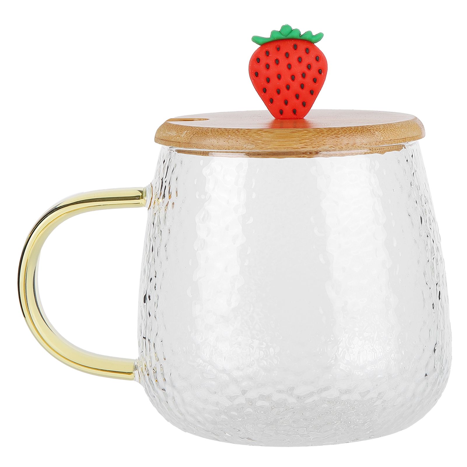 400ml Cute High Borosilicate Glass Cup HeatResistant Mug with Stainless Steel view 3