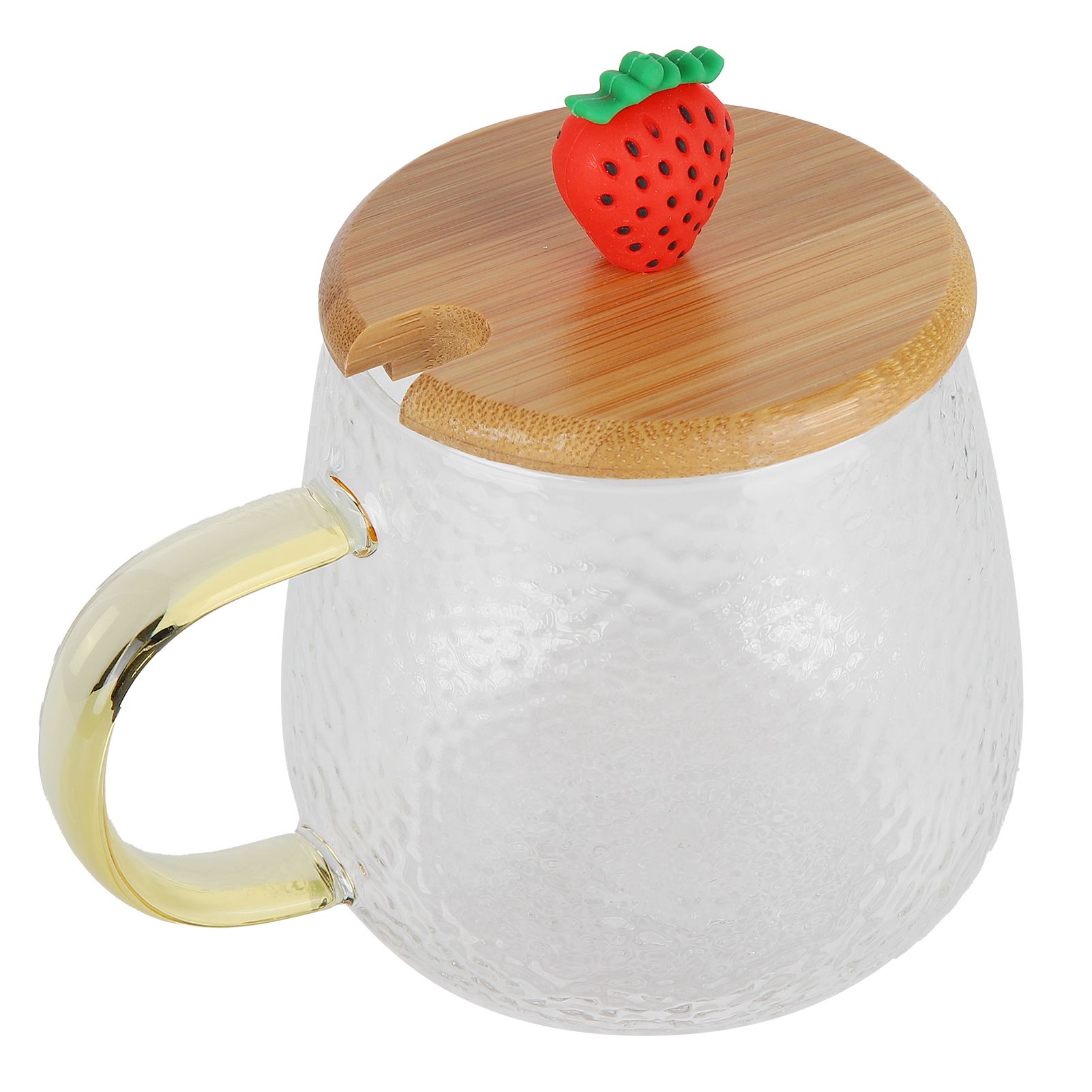 400ml Cute High Borosilicate Glass Cup HeatResistant Mug with Stainless Steel view 7