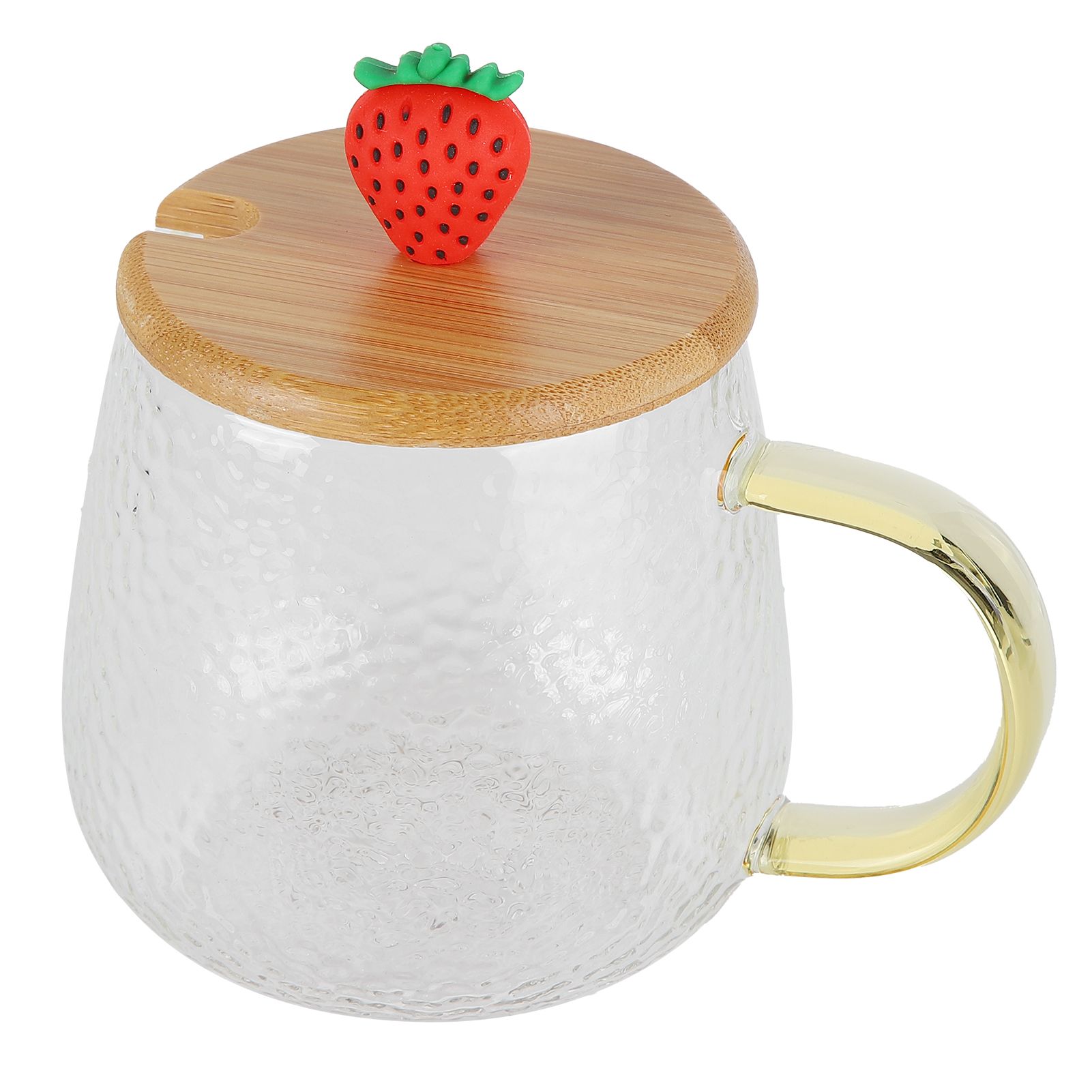 400ml Cute High Borosilicate Glass Cup HeatResistant Mug with Stainless Steel view 8