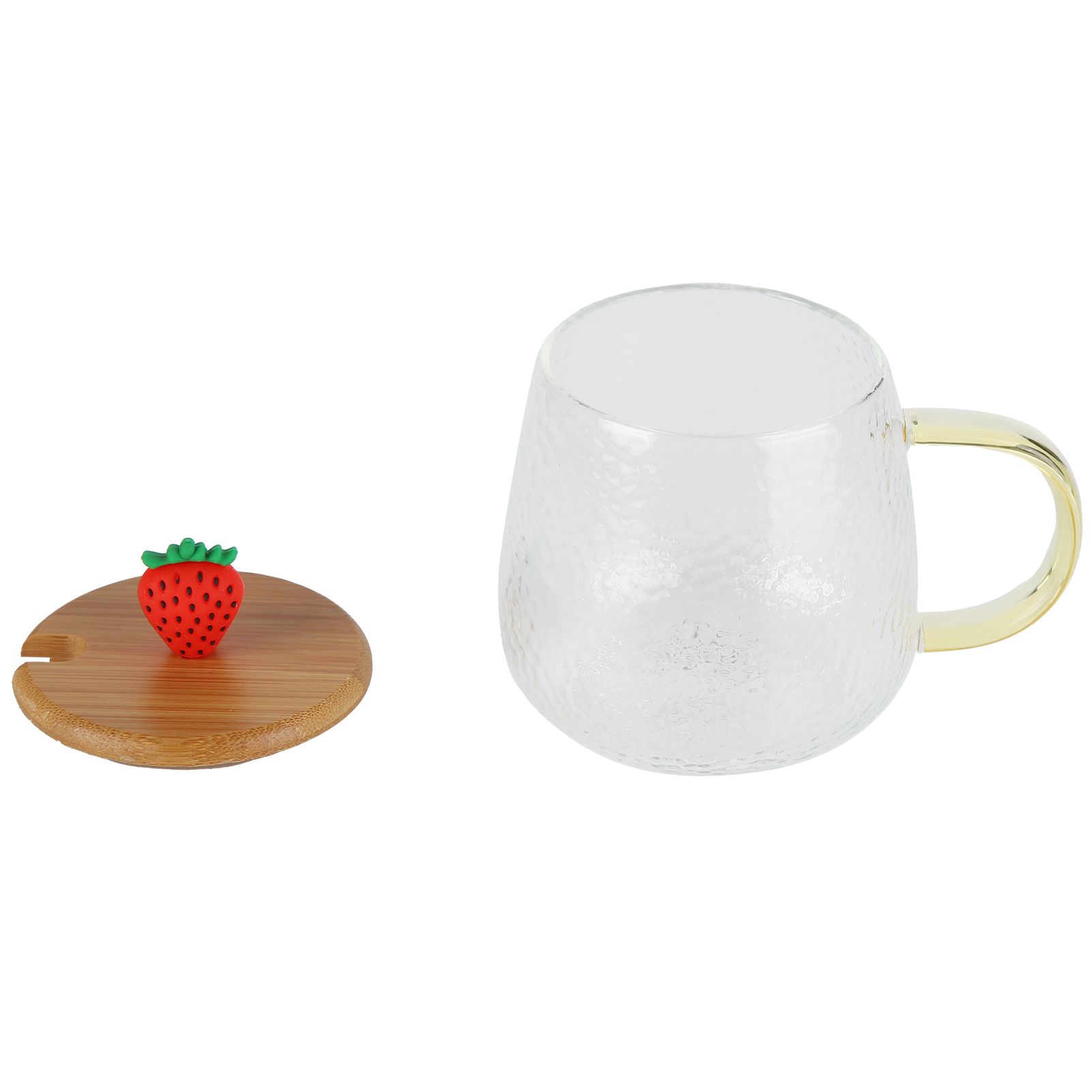 400ml Cute High Borosilicate Glass Cup HeatResistant Mug with Stainless Steel view 10