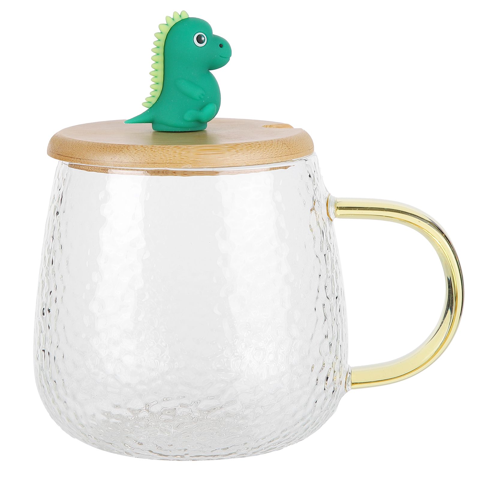 400ml Cute High Borosilicate Glass Cup HeatResistant Mug with Stainless Steel view 5
