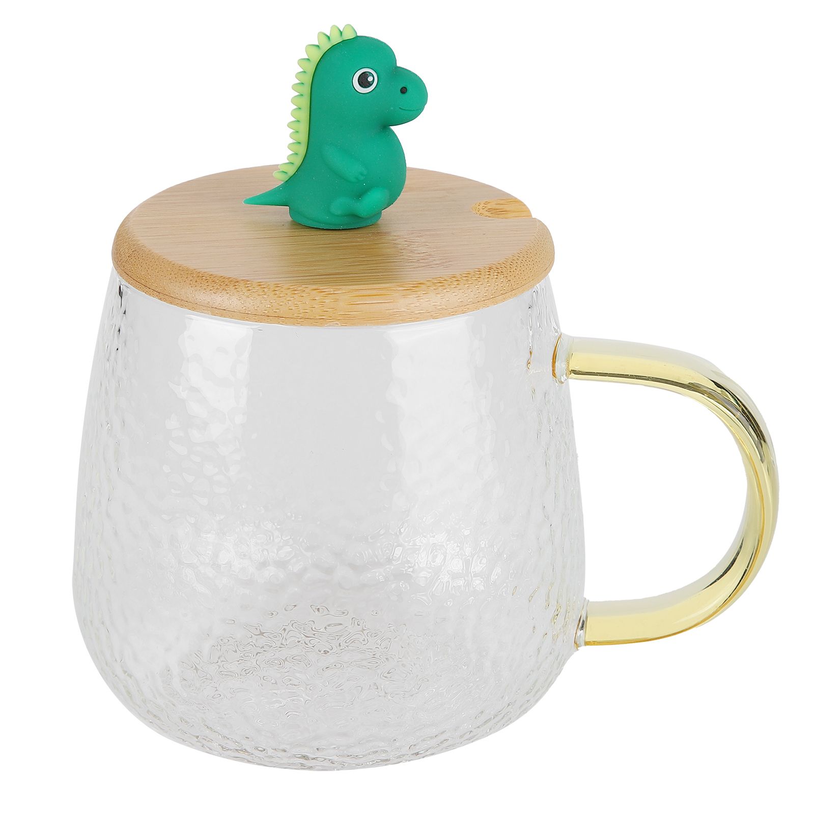 400ml Cute High Borosilicate Glass Cup HeatResistant Mug with Stainless Steel view 6