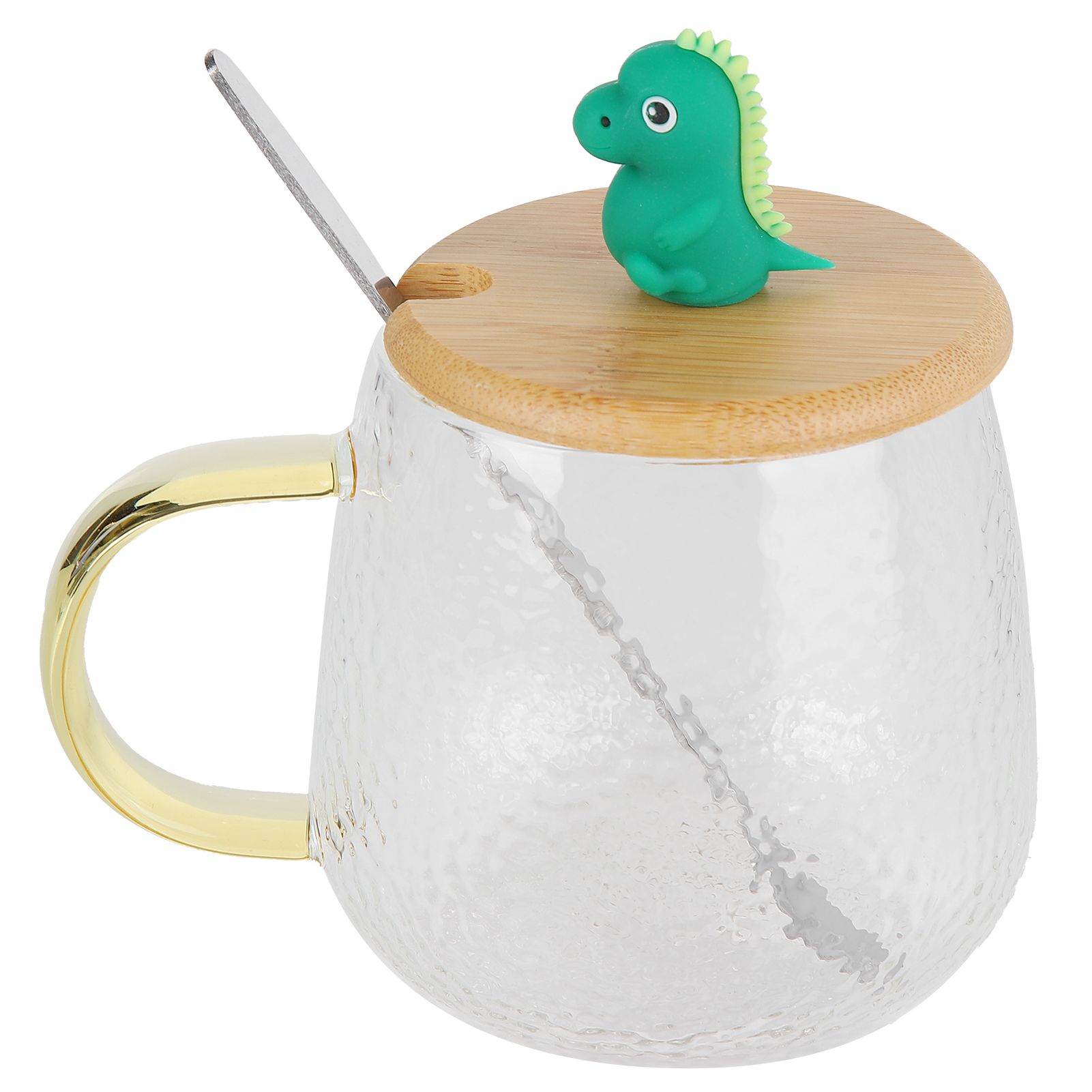 400ml Cute High Borosilicate Glass Cup HeatResistant Mug with Stainless Steel view 7