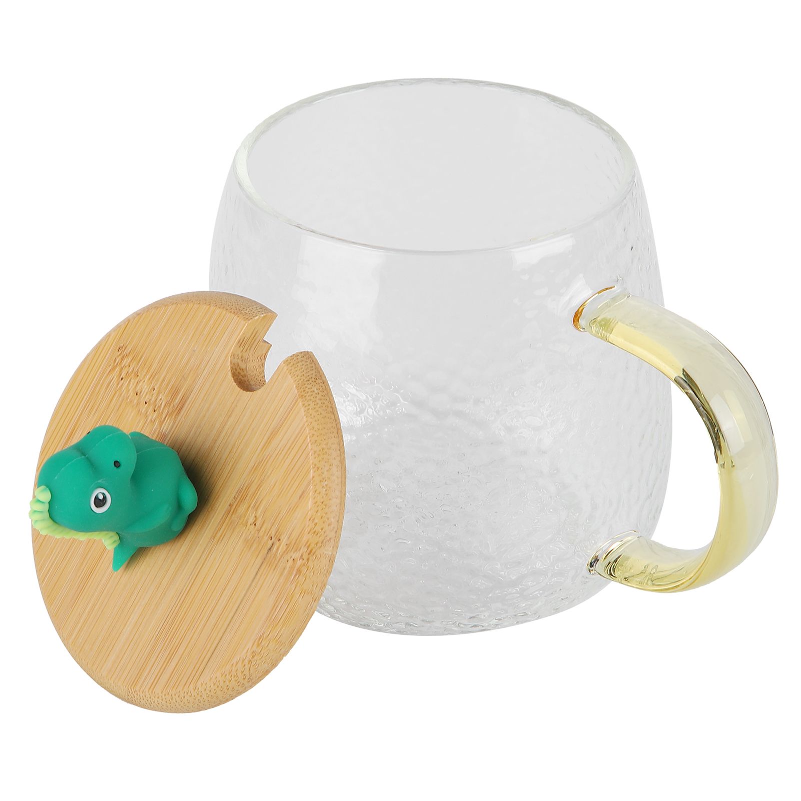 400ml Cute High Borosilicate Glass Cup HeatResistant Mug with Stainless Steel view 8