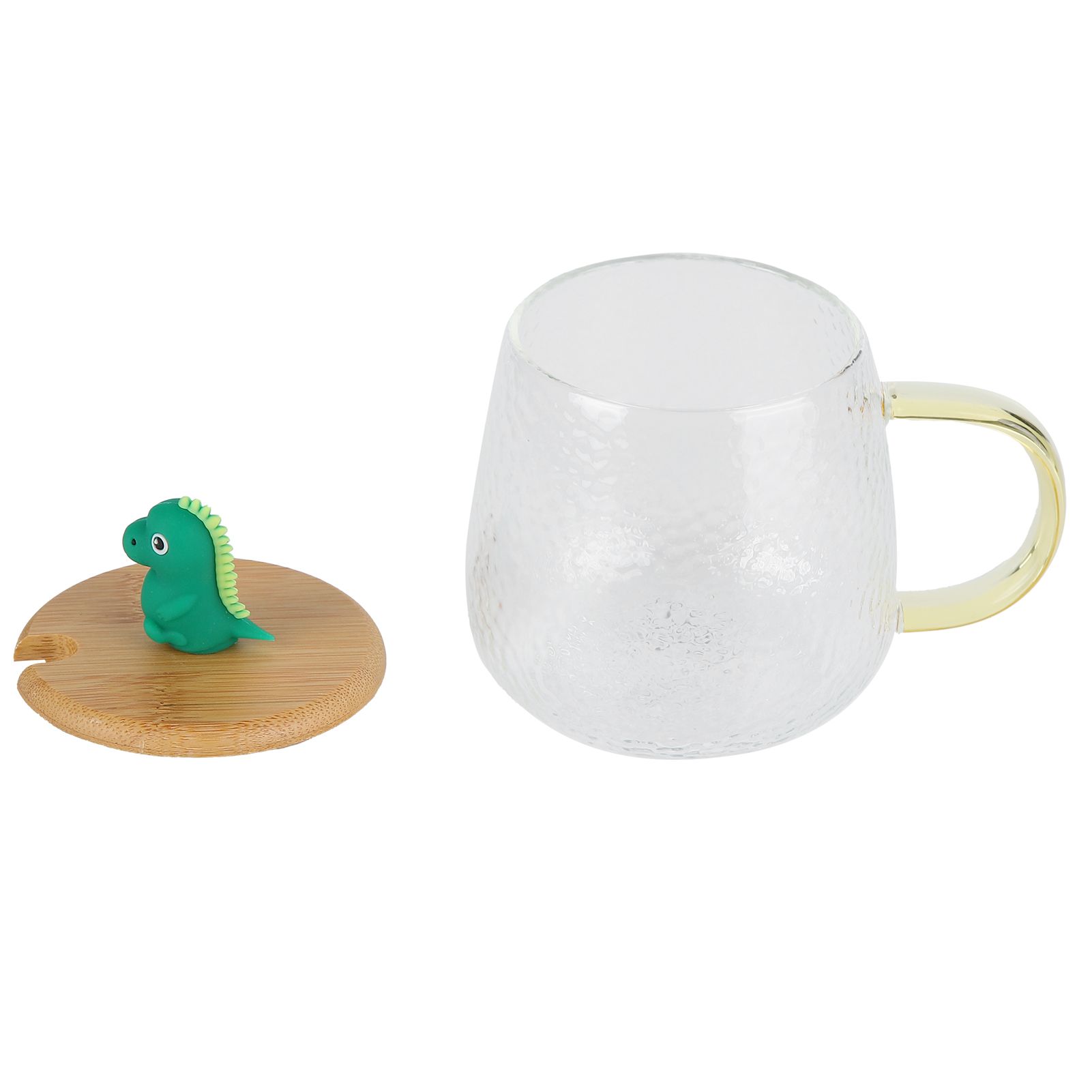 400ml Cute High Borosilicate Glass Cup HeatResistant Mug with Stainless Steel view 10
