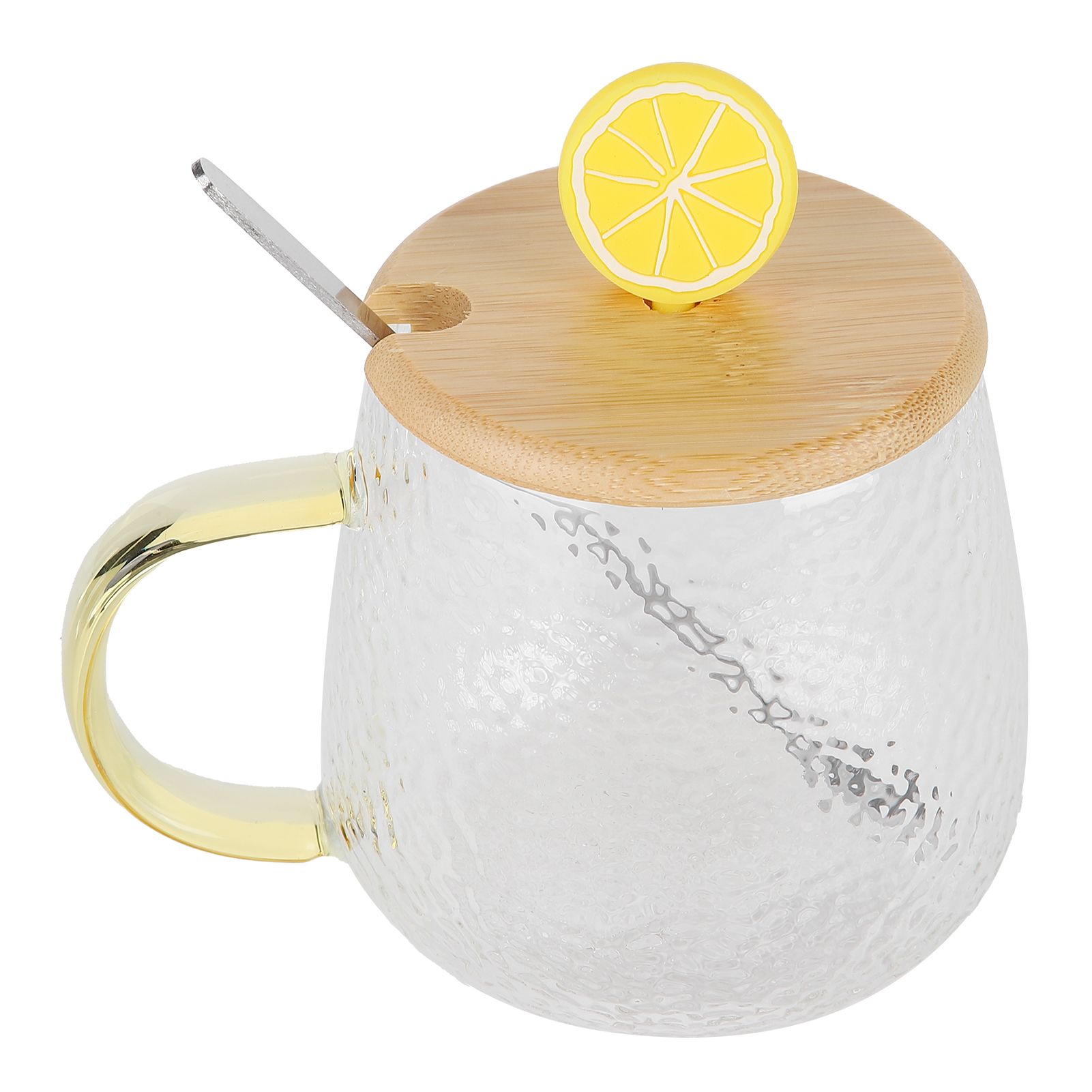 400ml Cute High Borosilicate Glass Cup HeatResistant Mug with Stainless Steel view 3