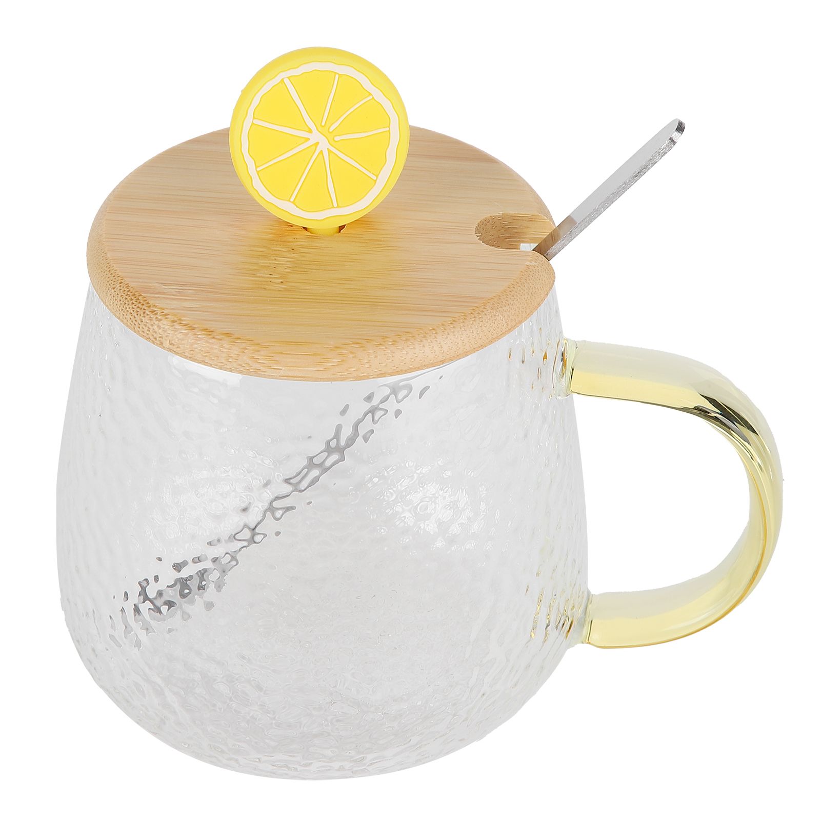 400ml Cute High Borosilicate Glass Cup HeatResistant Mug with Stainless Steel view 6