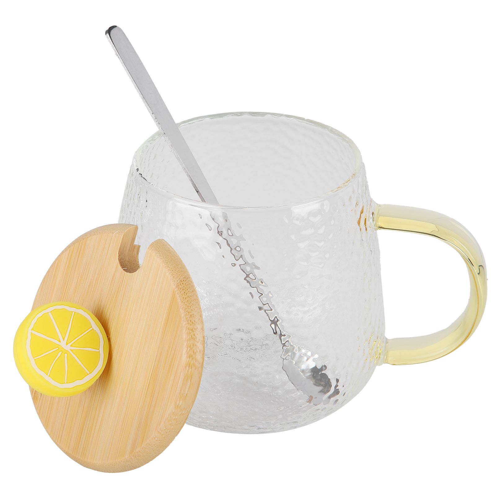 400ml Cute High Borosilicate Glass Cup HeatResistant Mug with Stainless Steel view 7