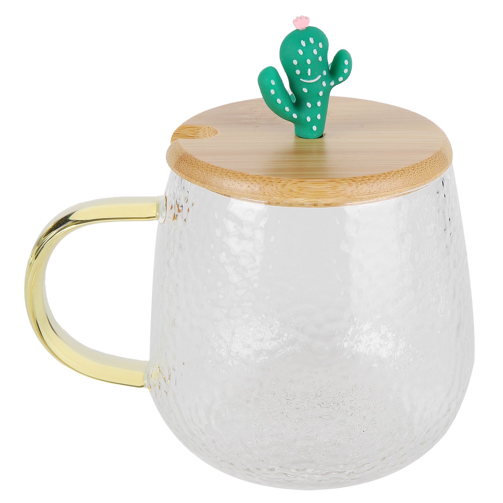 400ml Cute High Borosilicate Glass Cup HeatResistant Mug with Stainless Steel view 3