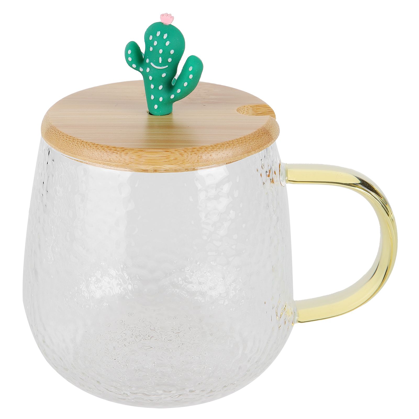 400ml Cute High Borosilicate Glass Cup HeatResistant Mug with Stainless Steel view 8