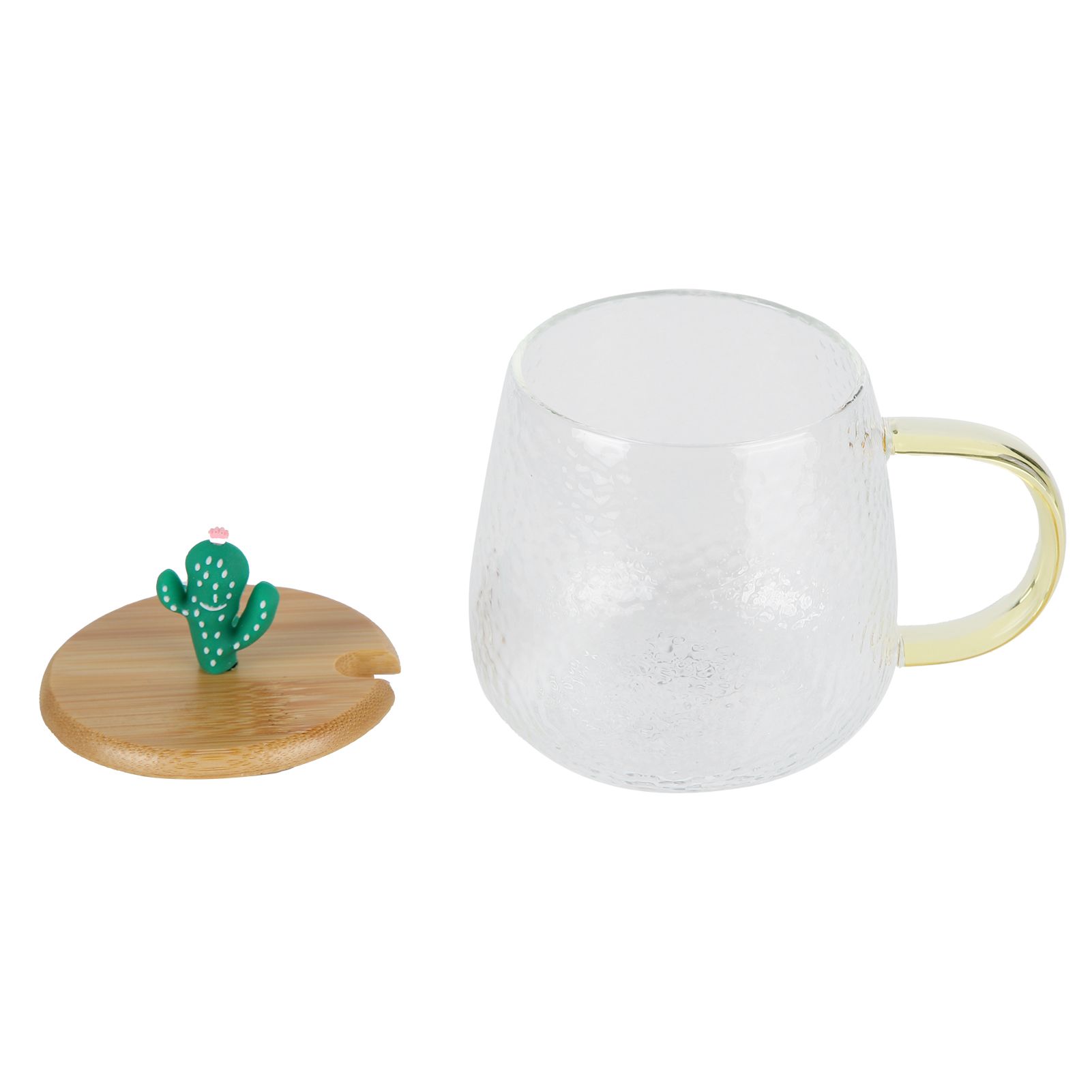 400ml Cute High Borosilicate Glass Cup HeatResistant Mug with Stainless Steel view 10