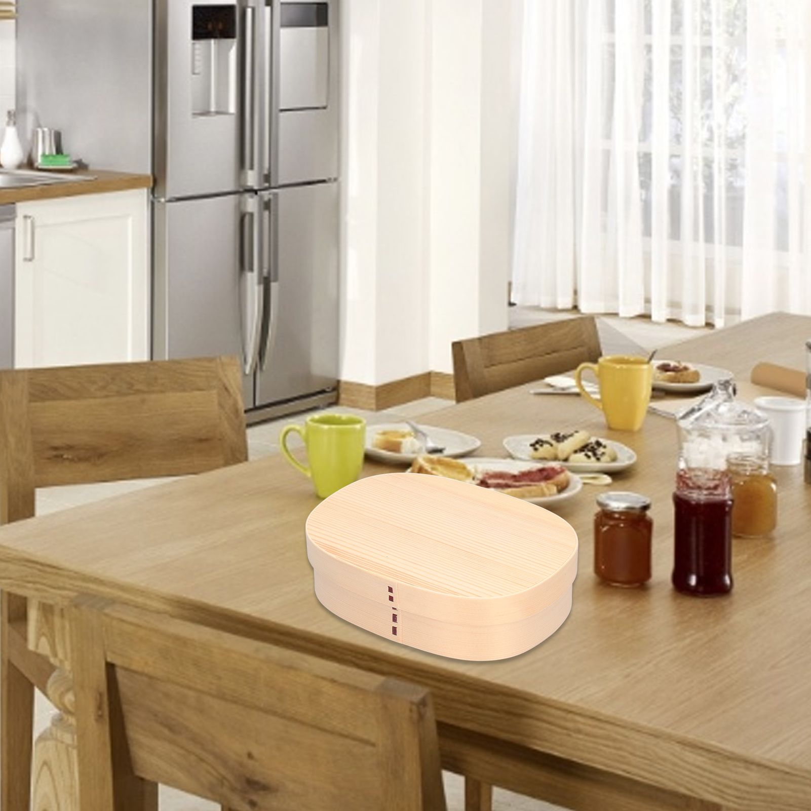 1200ml Food Container Wooden Bento Lunch Box Kids Lunch Containers for Office view 11