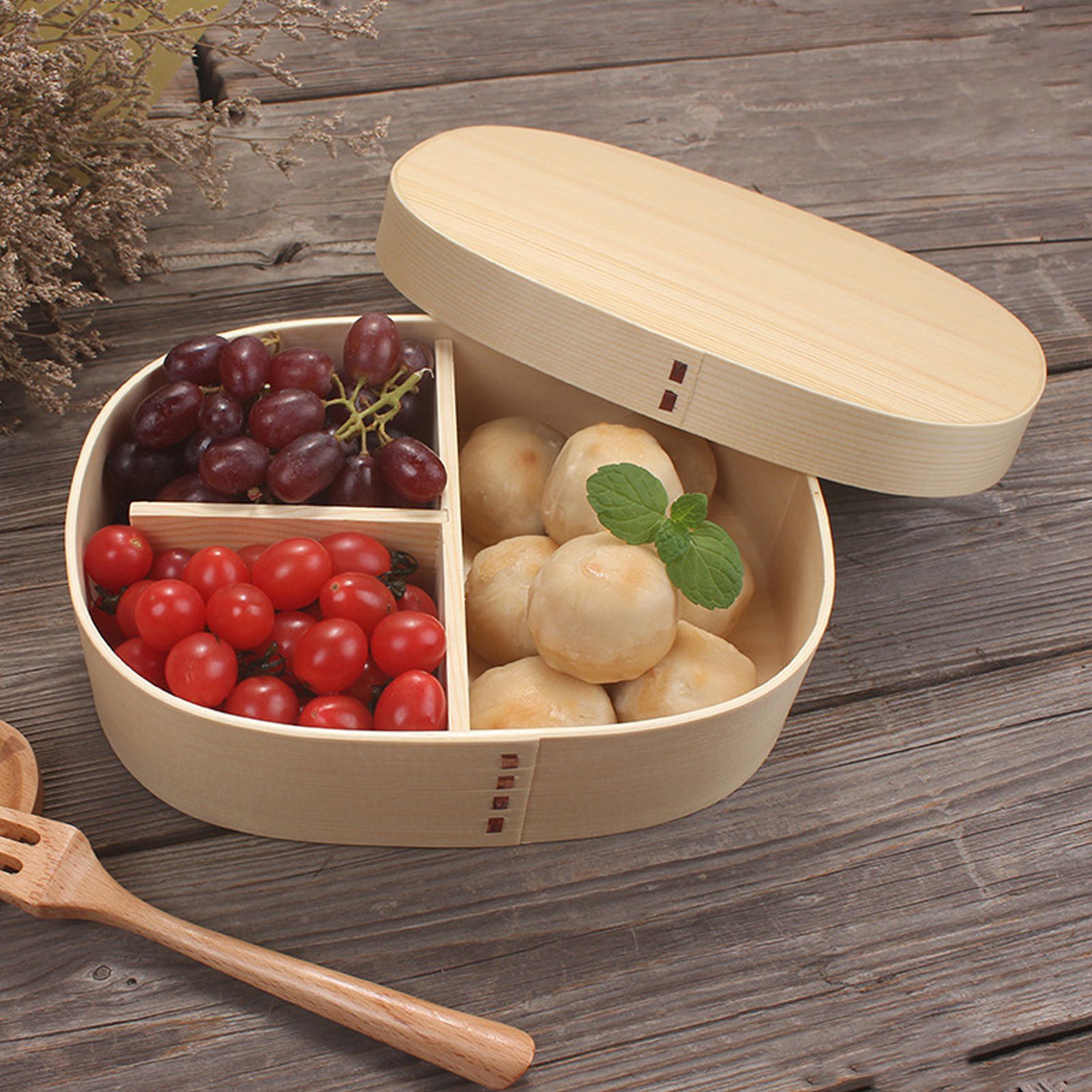 1200ml Food Container Wooden Bento Lunch Box Kids Lunch Containers for Office view 12
