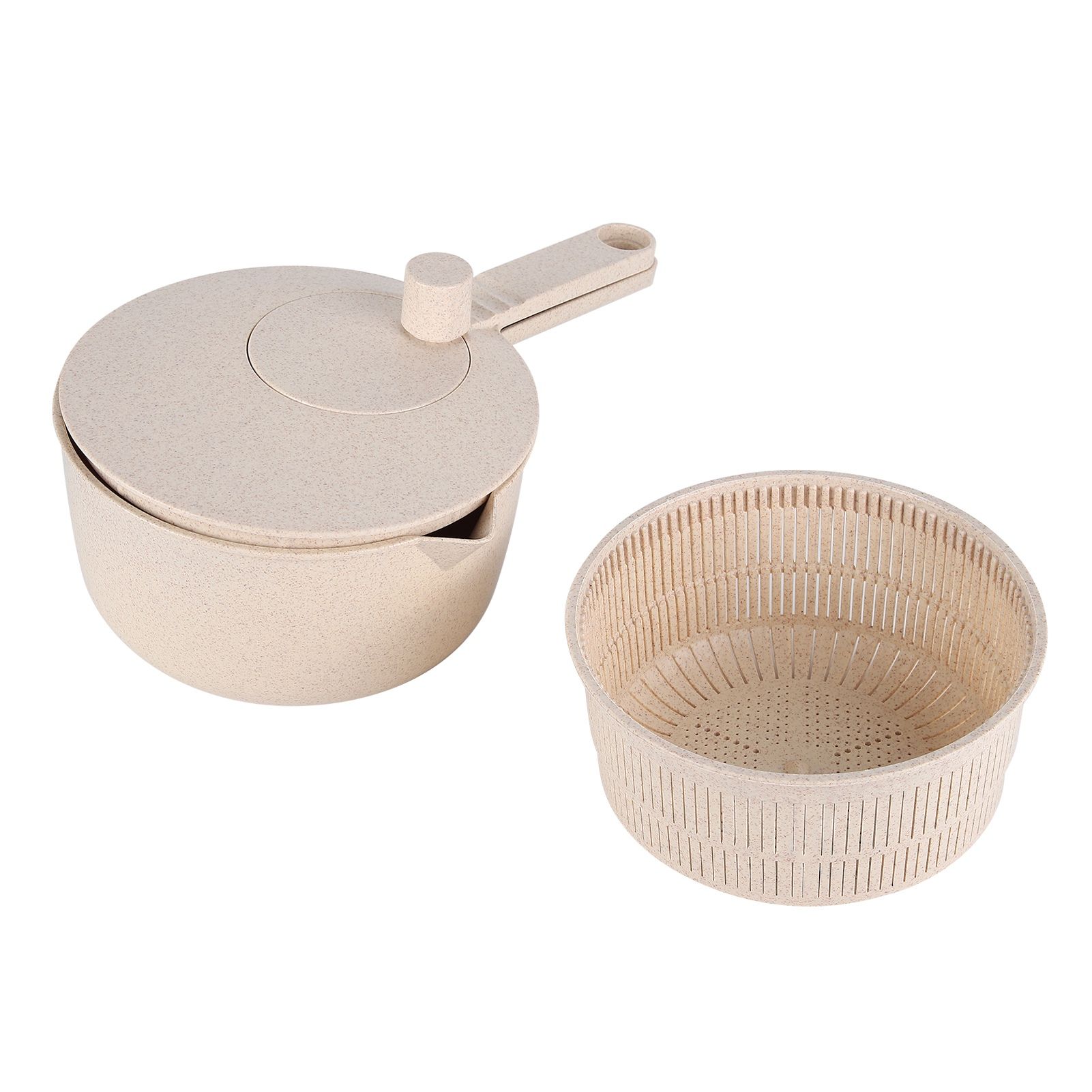 Salad Spinner Fruit Vegetable Dryer Strainer Sifter Manual Vegetables Rice view 2