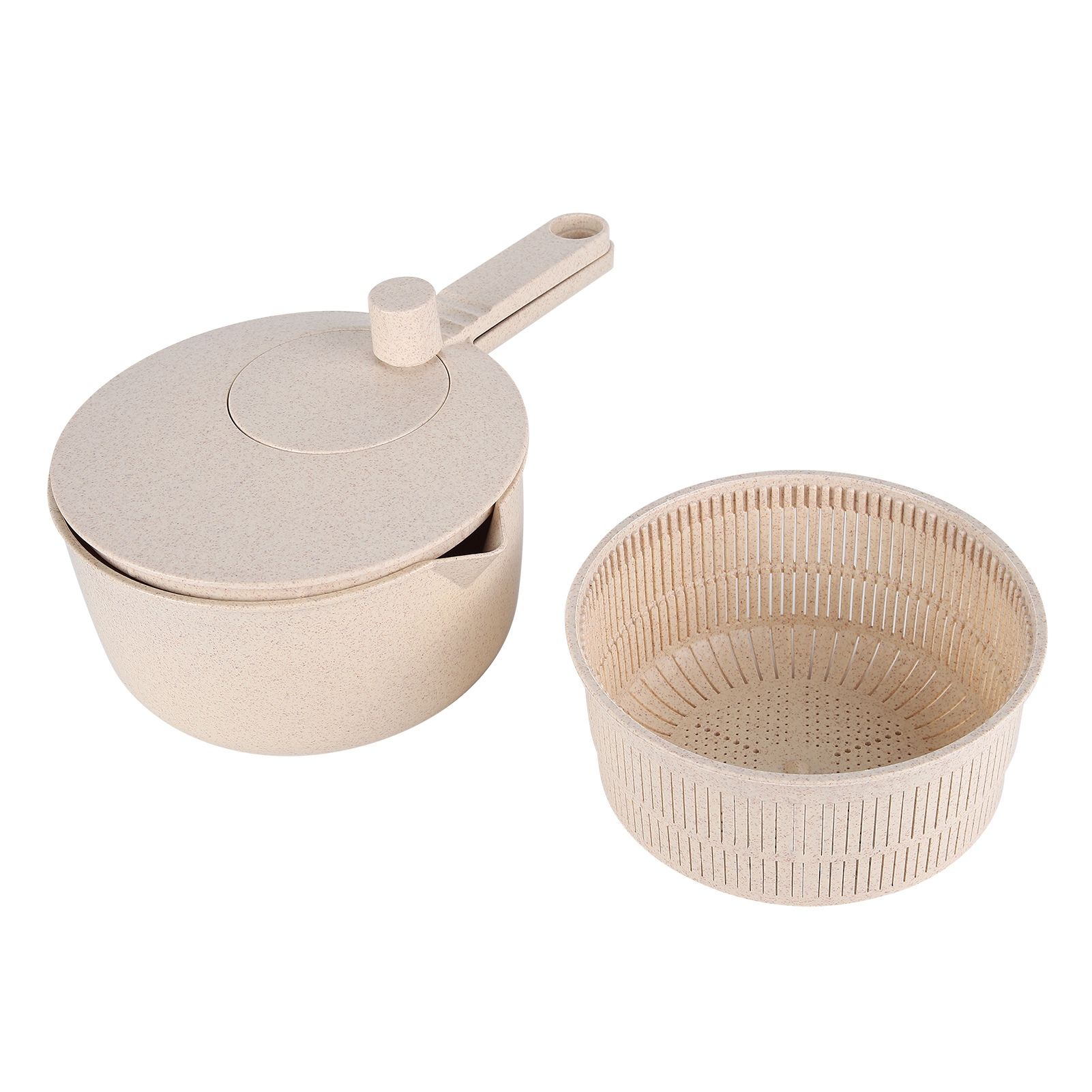 Salad Spinner Fruit Vegetable Dryer Strainer Sifter Manual Vegetables Rice view 3