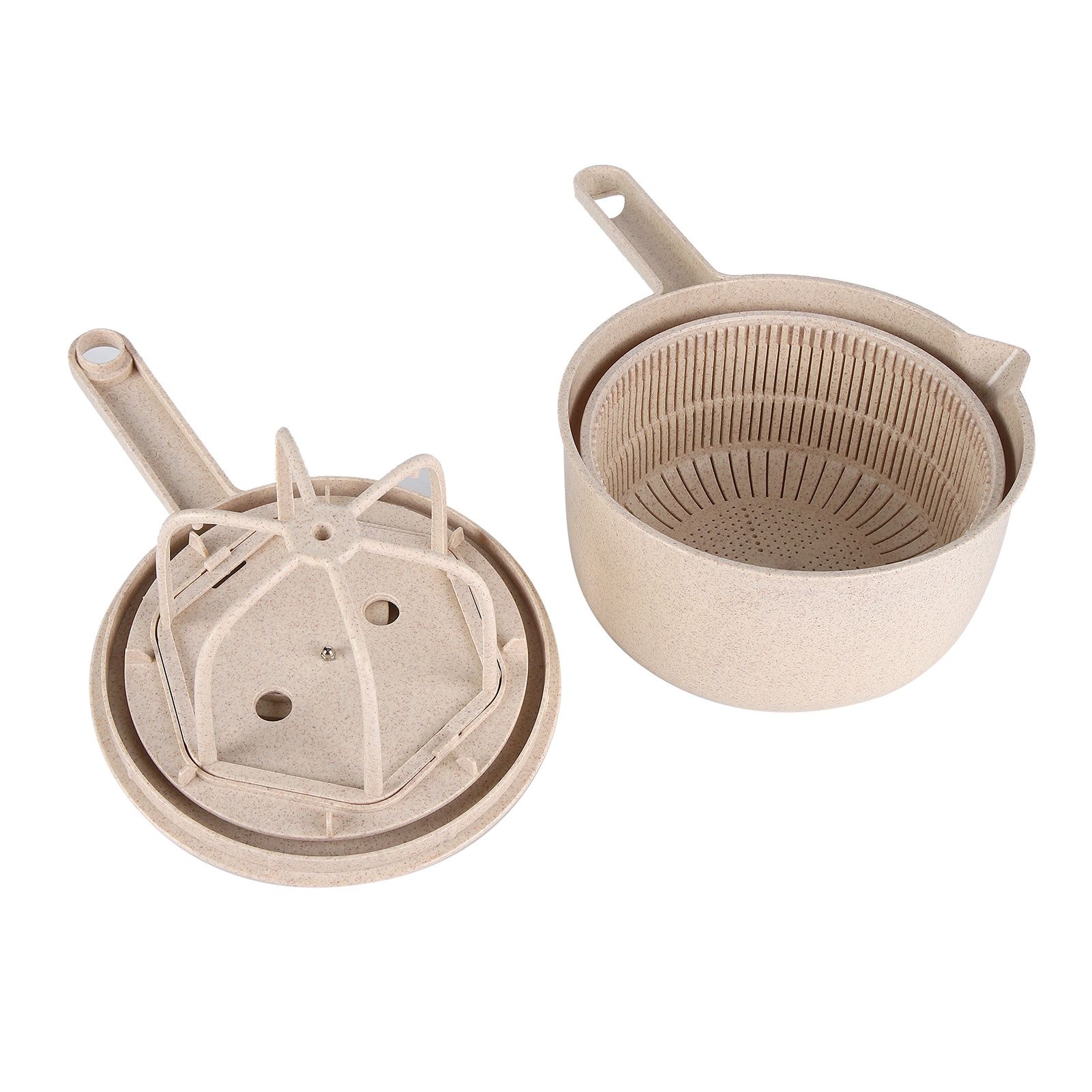 Salad Spinner Fruit Vegetable Dryer Strainer Sifter Manual Vegetables Rice view 4
