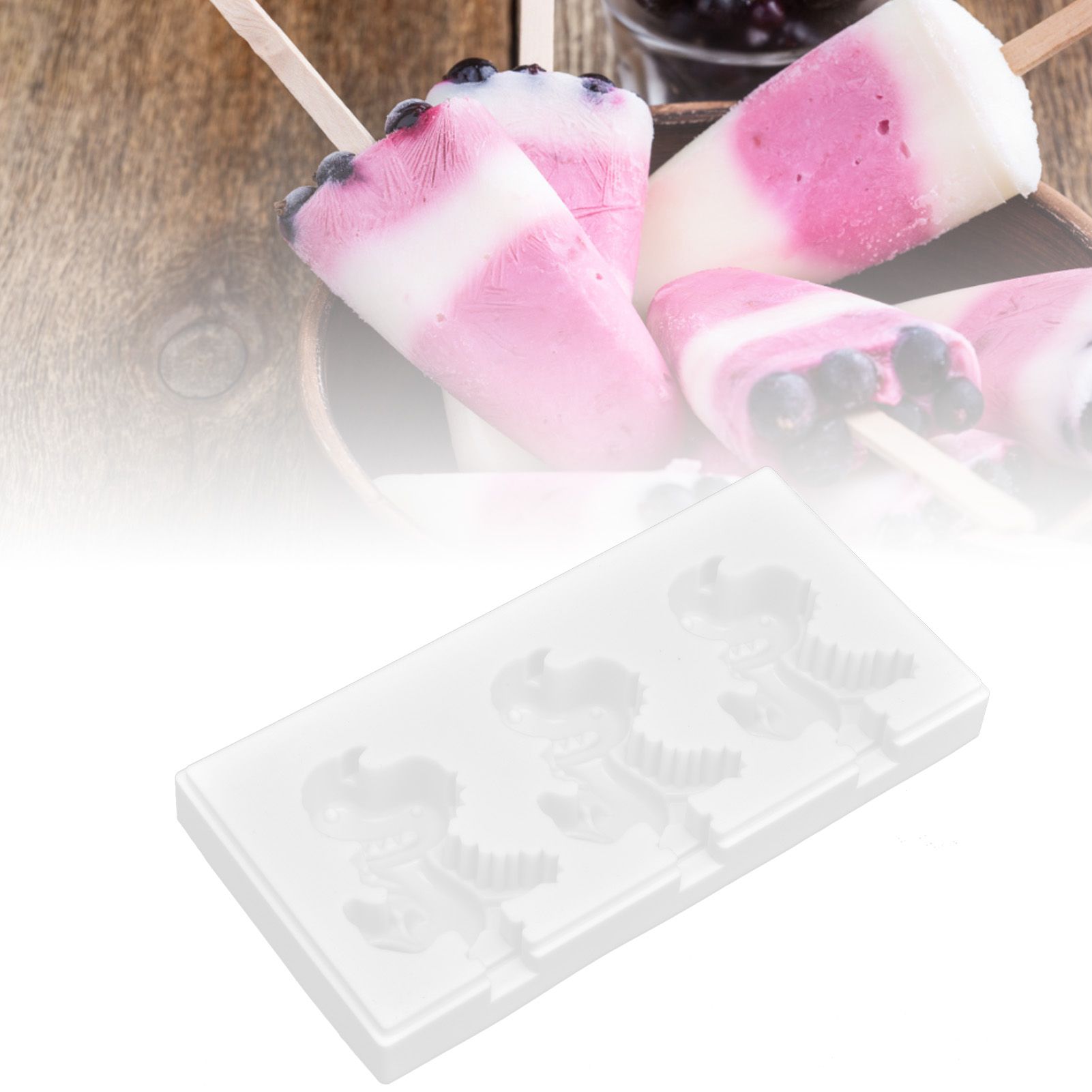 Multi Grid Silicone Ice Bar Mold Heat Resistant Ice Cream Making Mold Kitchen view 11