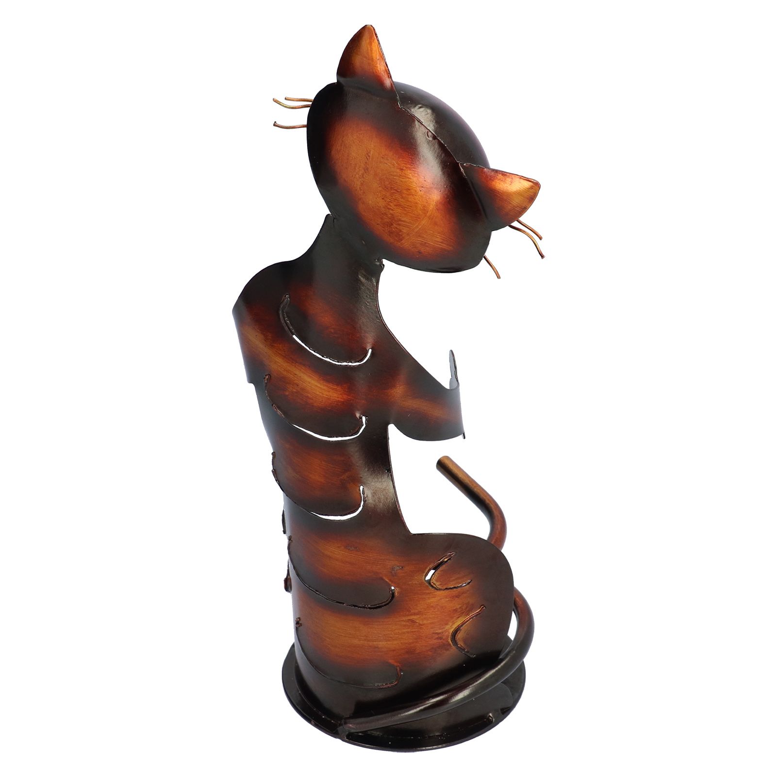 Cat Shaped Wine Rack Metal Sculpture Shelf Practical Sculpture Home Decoration view 7