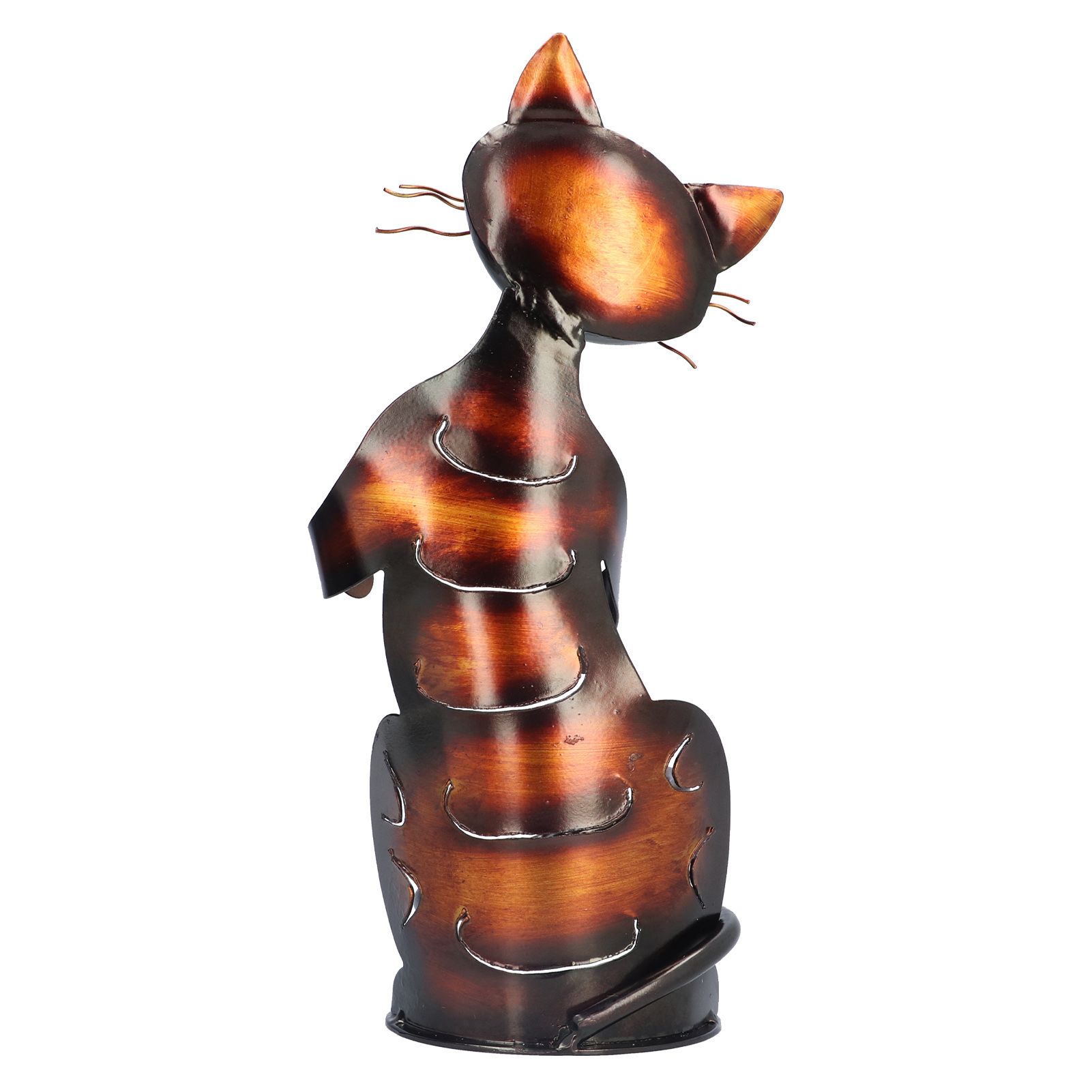 Cat Shaped Wine Rack Metal Sculpture Shelf Practical Sculpture Home Decoration view 9
