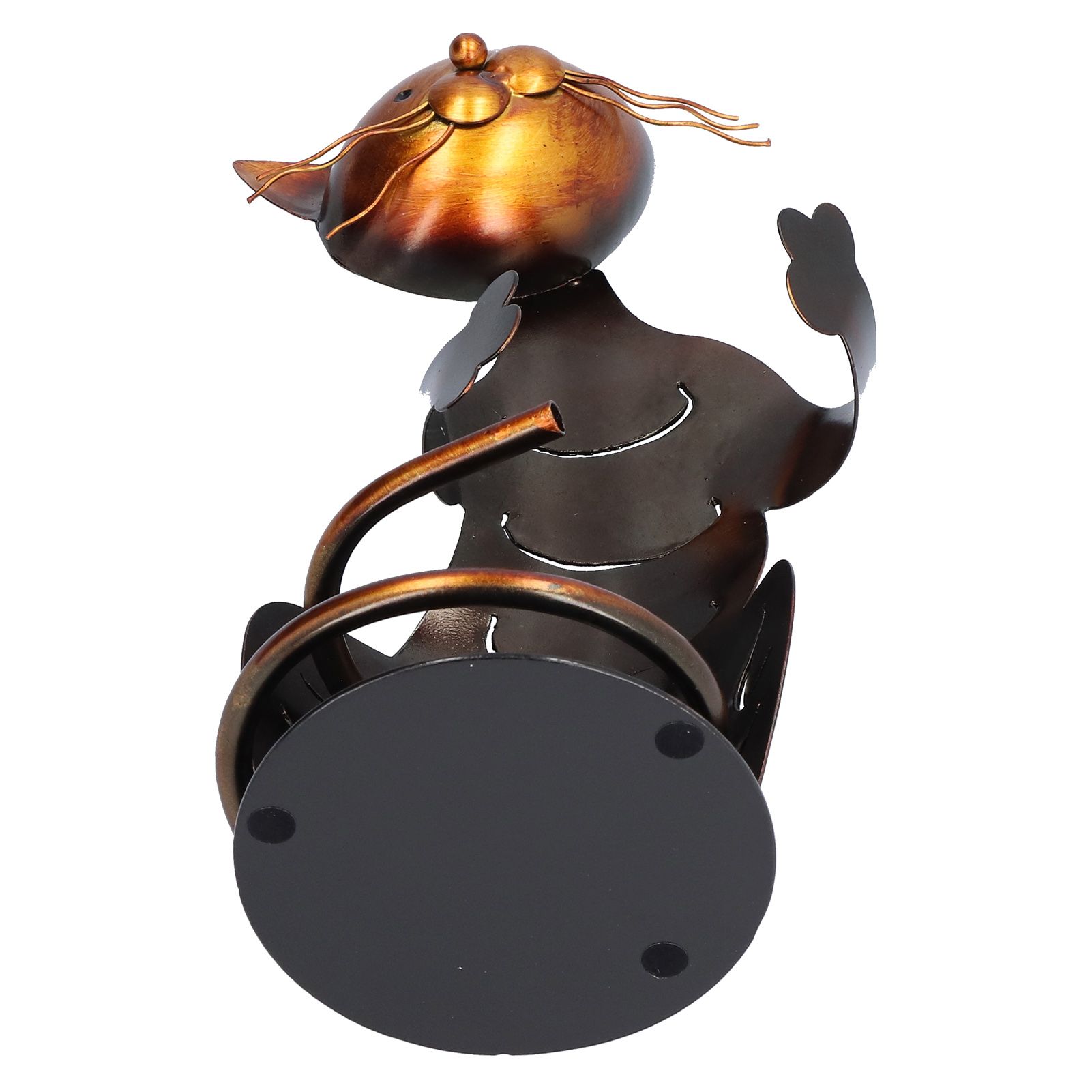 Cat Shaped Wine Rack Metal Sculpture Shelf Practical Sculpture Home Decoration view 10