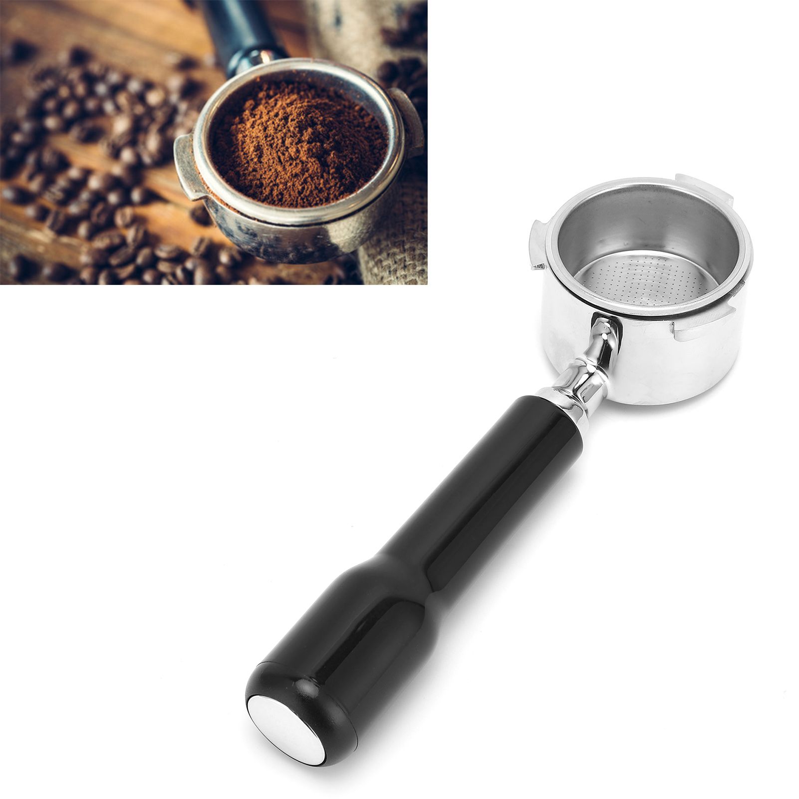 Coffee Bottomless Portafilter Stainless Steel Filter Holder Basket Replacement view 11