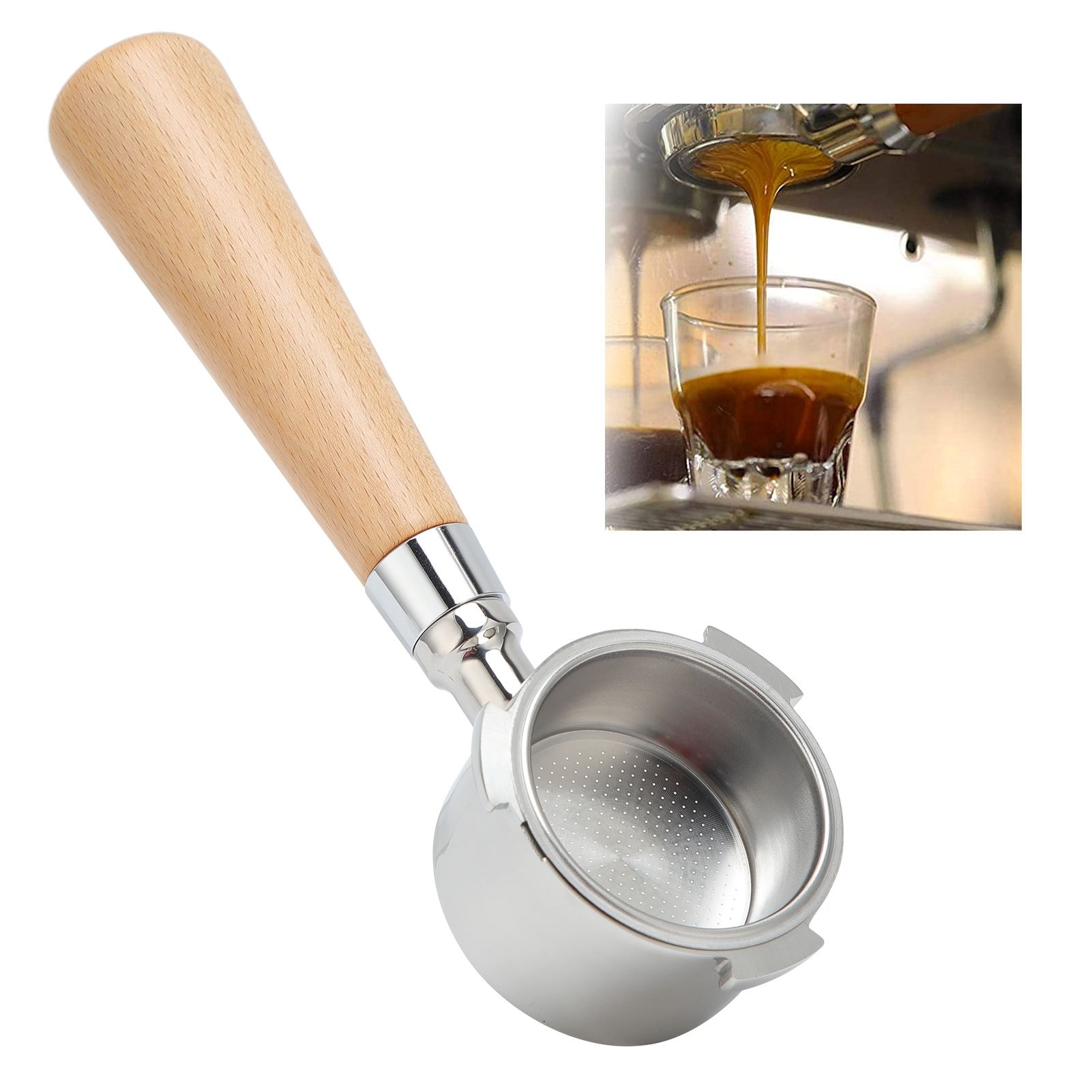 3 Ear Coffee Bottomless Portafilter Coffee Machine Handle Filter Holder for view 12