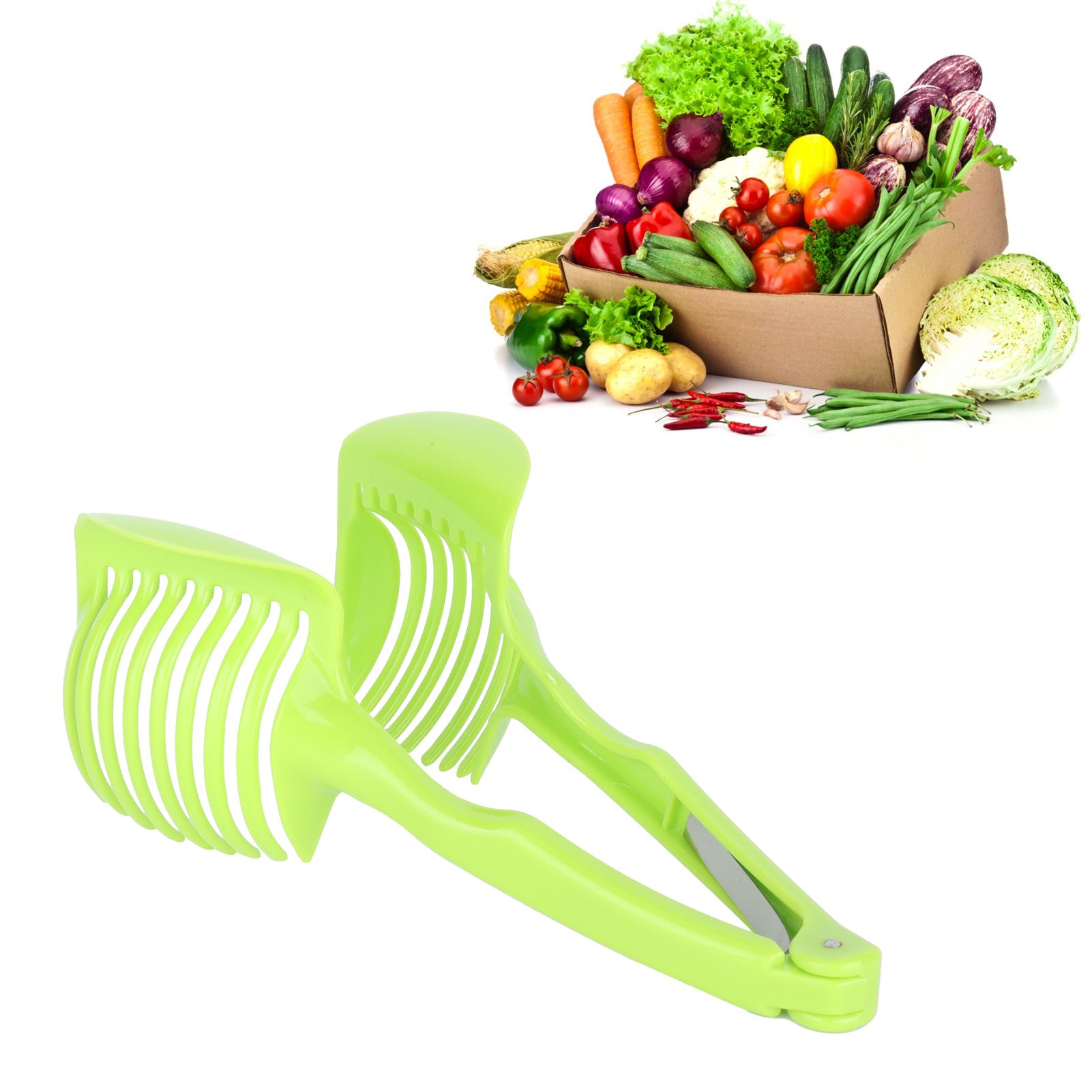 Food Slicing Assistant Handheld Onion Holder Potato Tomato Vegetable Fruit view 12