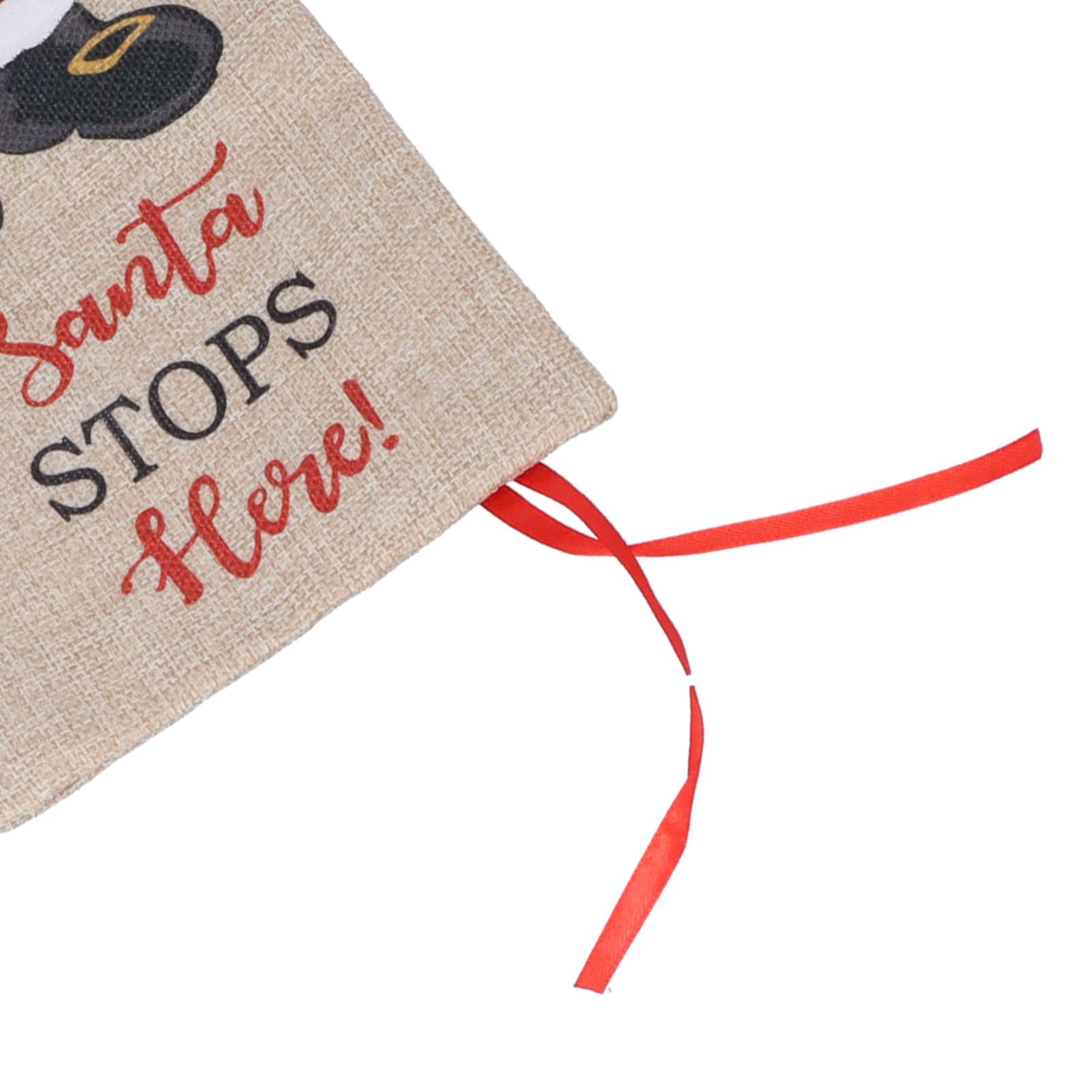 Christmas Santa Grid Design Champagne Bottle Cover Bag Sleeve Christmas Gifts view 14