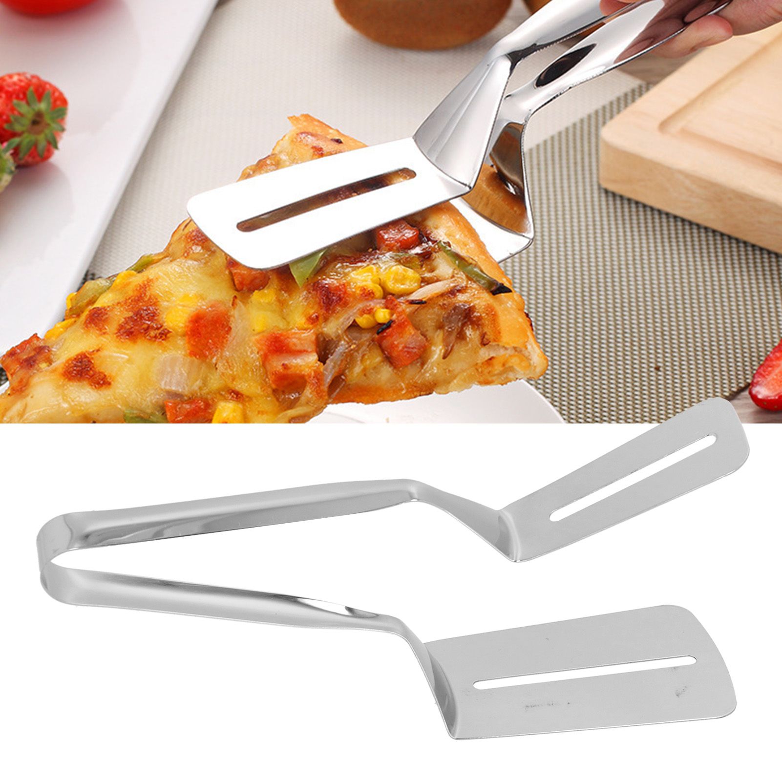 Stainless Steel Fried Shovel Cooking Tong for Steak Fish Hamburger Pizza Pies view 12