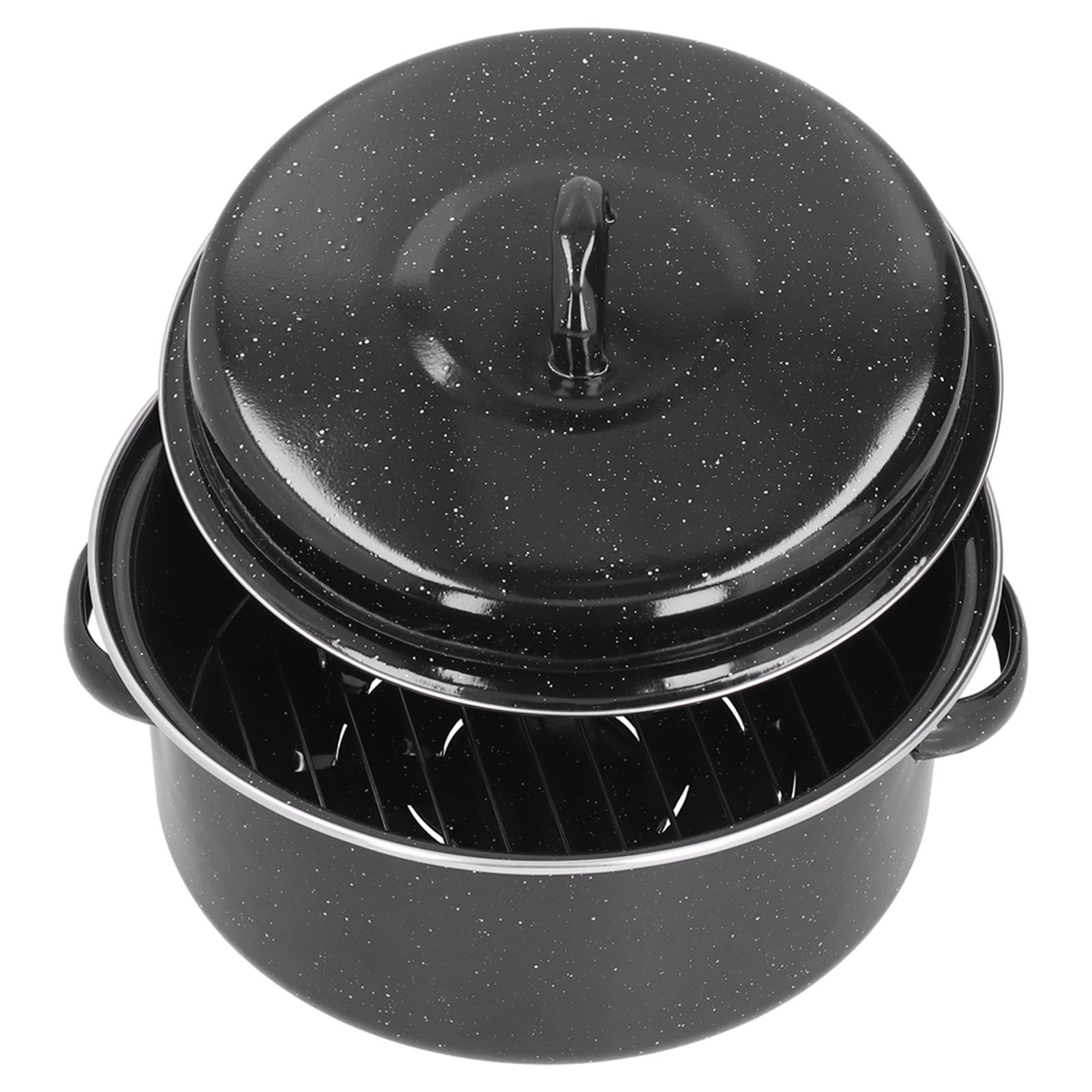 Oval Roaster Enamel Oval Roaster Excellent Heating for Barbucue and Sweet view 15