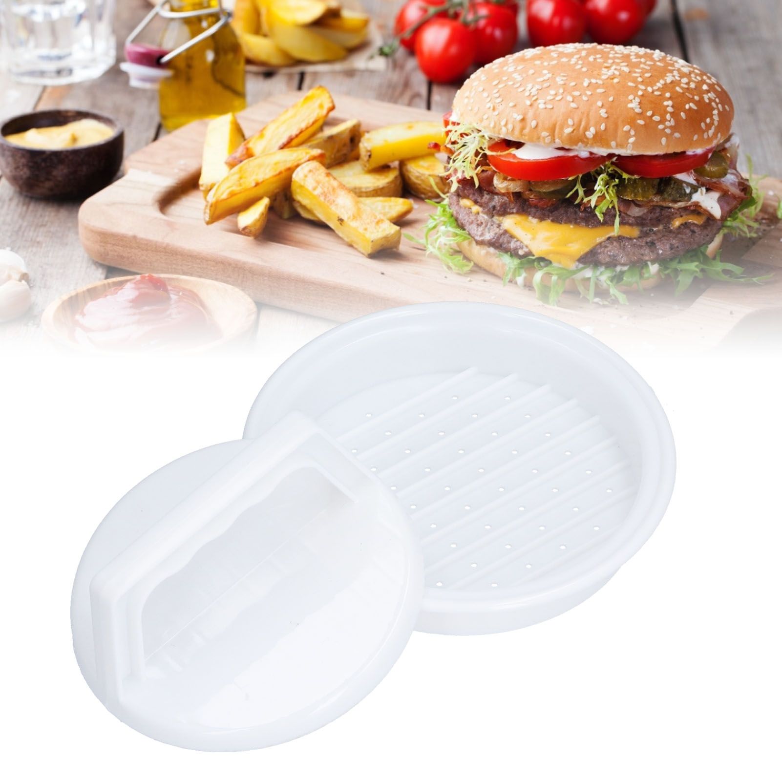 Burger Press Multifunctional Safe Nontoxic Hamburger Maker Mold Kit for Making view 12