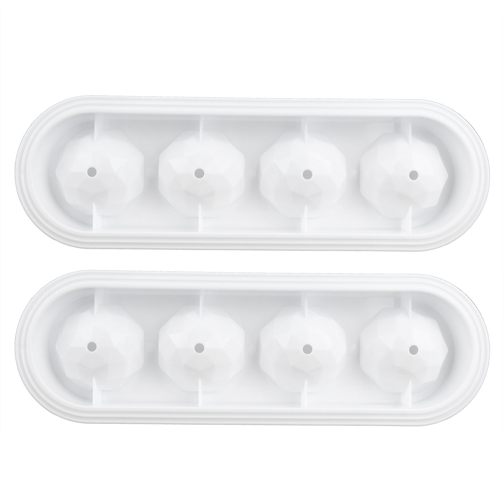 2Pcs 4 Grids Food Grade Ice Cubes Mold Whiskey Ice Ball Making Mold Tray for view 2