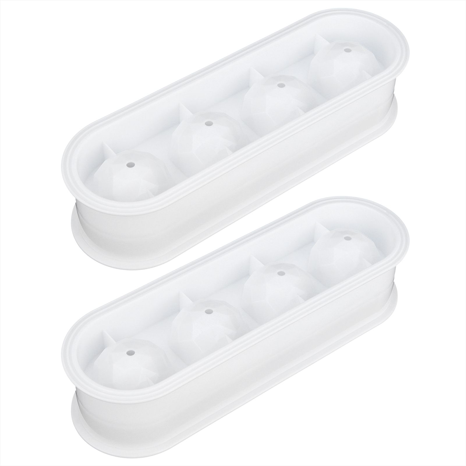2Pcs 4 Grids Food Grade Ice Cubes Mold Whiskey Ice Ball Making Mold Tray for view 3