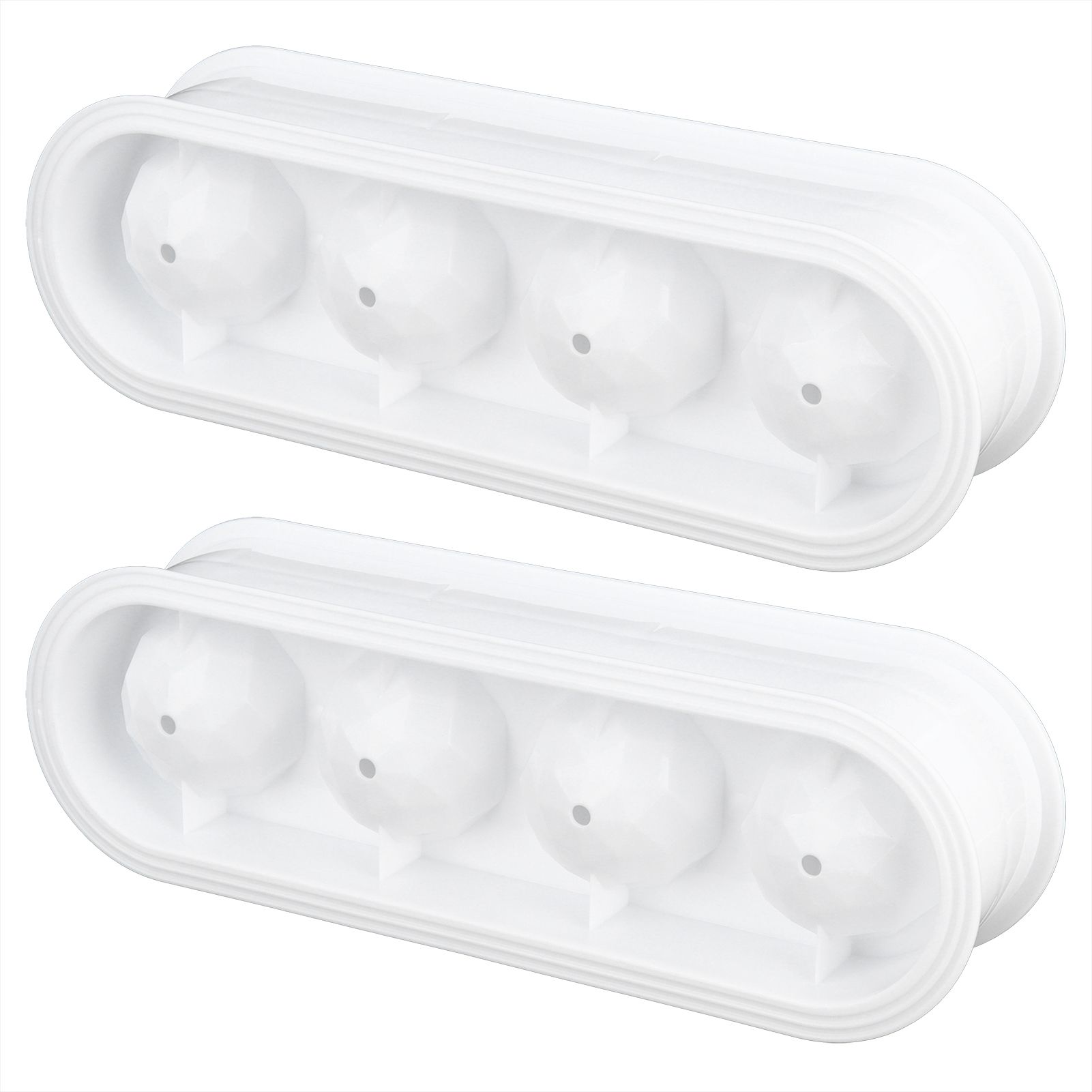 2Pcs 4 Grids Food Grade Ice Cubes Mold Whiskey Ice Ball Making Mold Tray for view 4