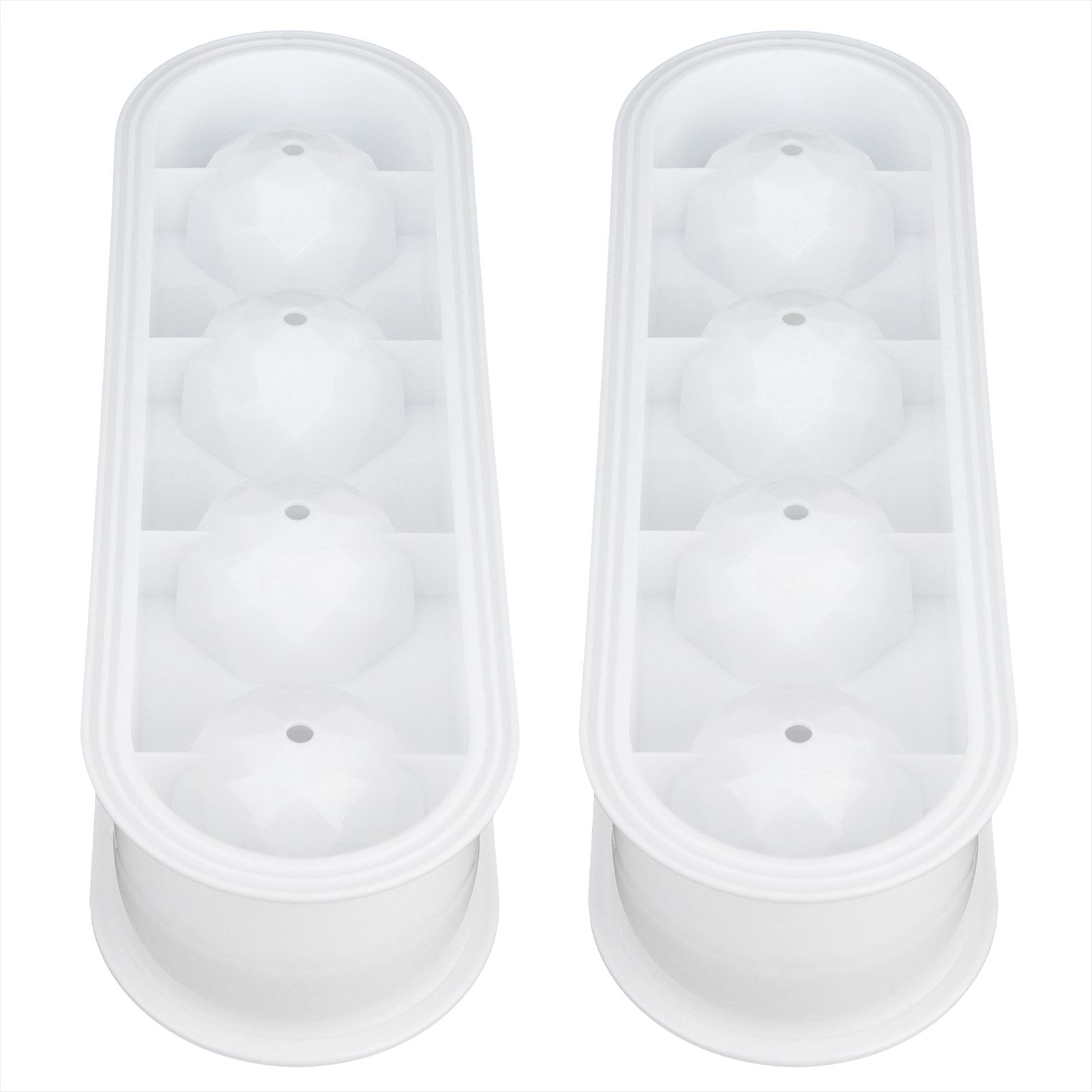 2Pcs 4 Grids Food Grade Ice Cubes Mold Whiskey Ice Ball Making Mold Tray for view 5