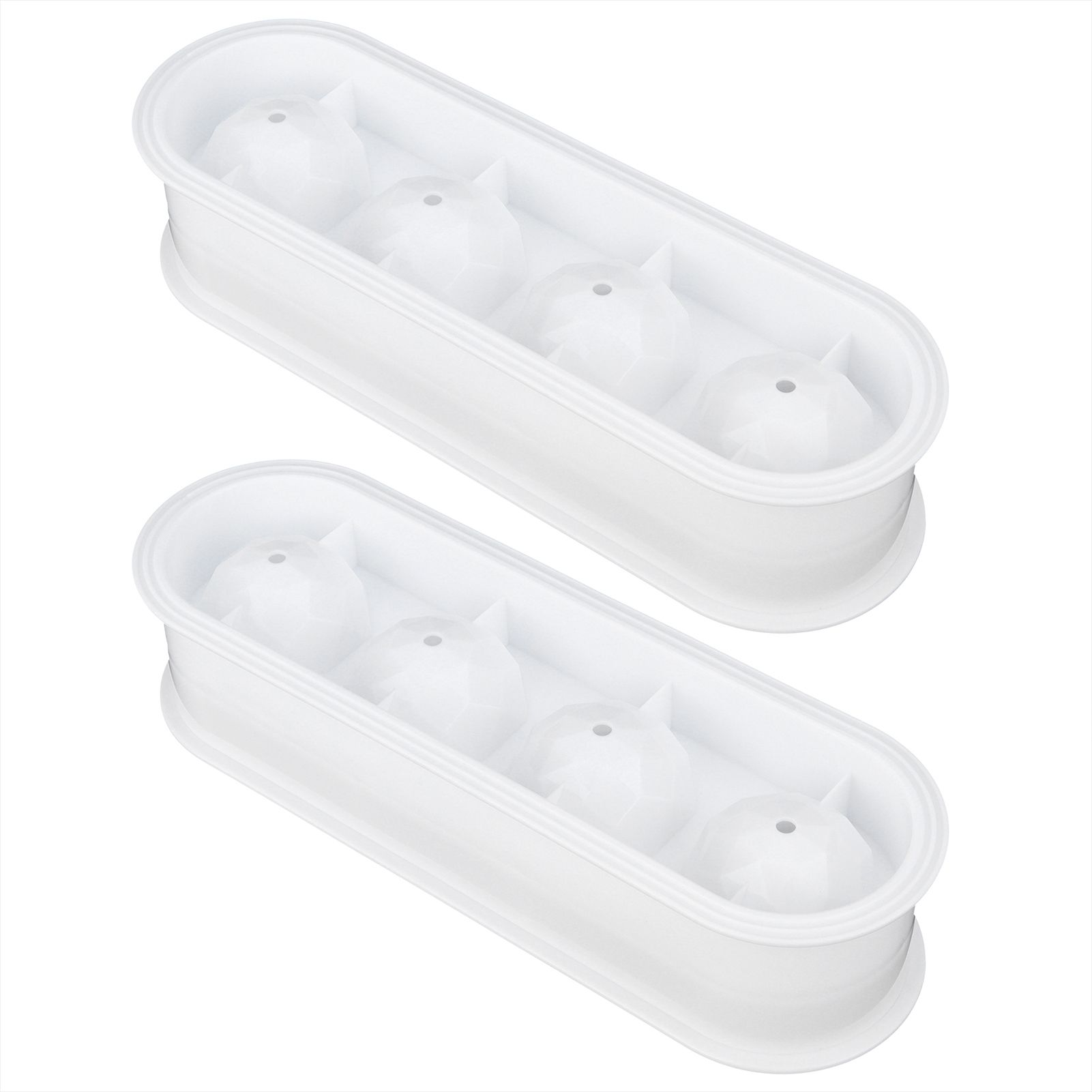 2Pcs 4 Grids Food Grade Ice Cubes Mold Whiskey Ice Ball Making Mold Tray for view 6