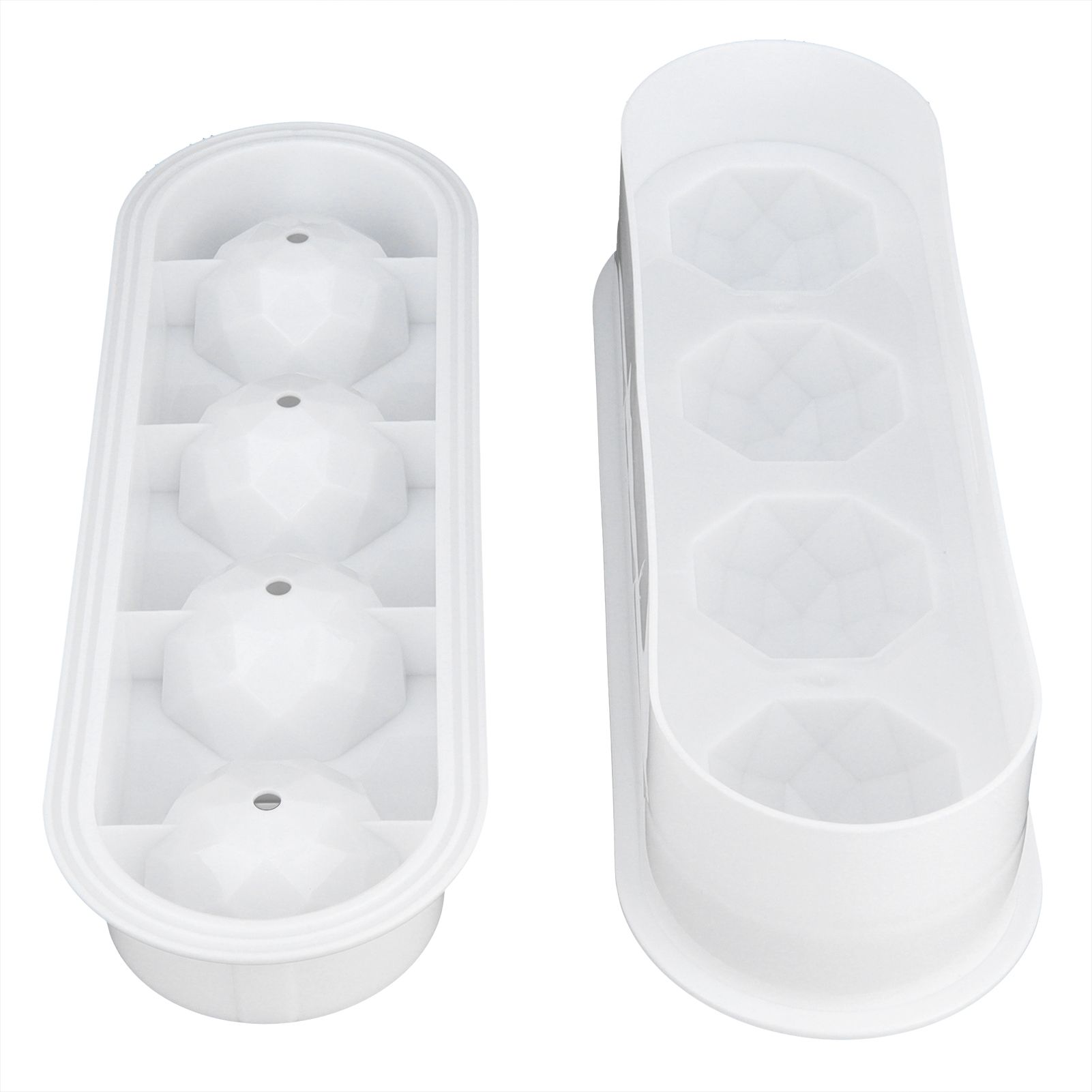 2Pcs 4 Grids Food Grade Ice Cubes Mold Whiskey Ice Ball Making Mold Tray for view 7