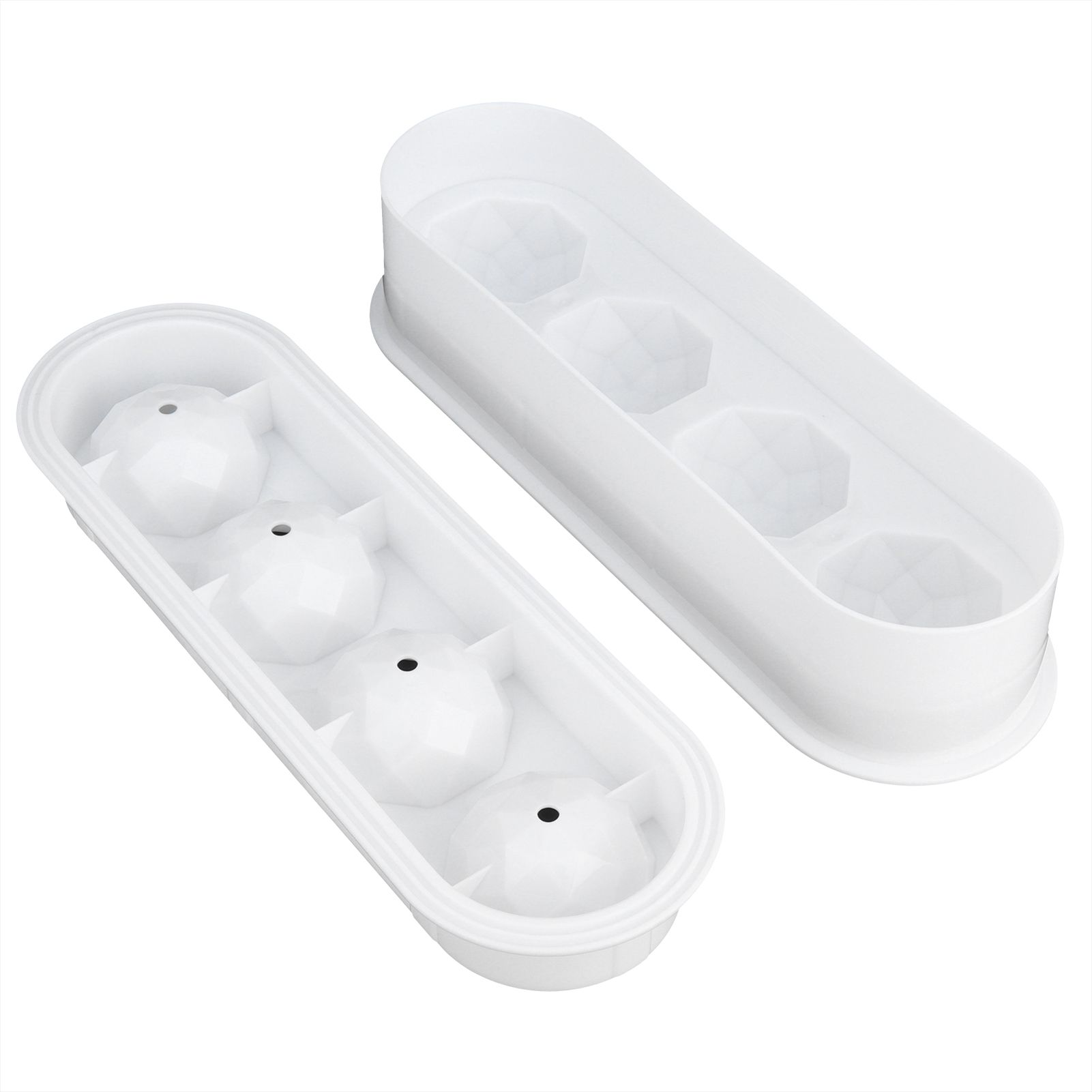 2Pcs 4 Grids Food Grade Ice Cubes Mold Whiskey Ice Ball Making Mold Tray for view 8