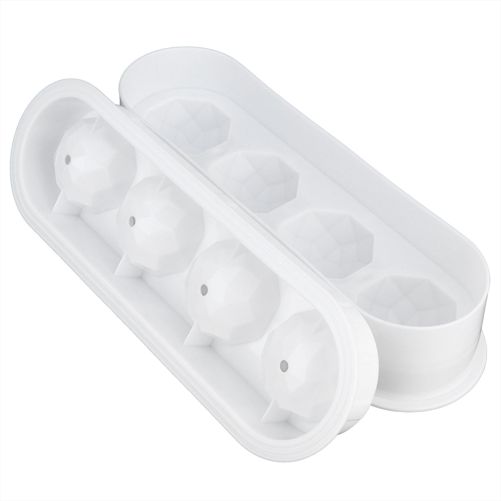2Pcs 4 Grids Food Grade Ice Cubes Mold Whiskey Ice Ball Making Mold Tray for view 10