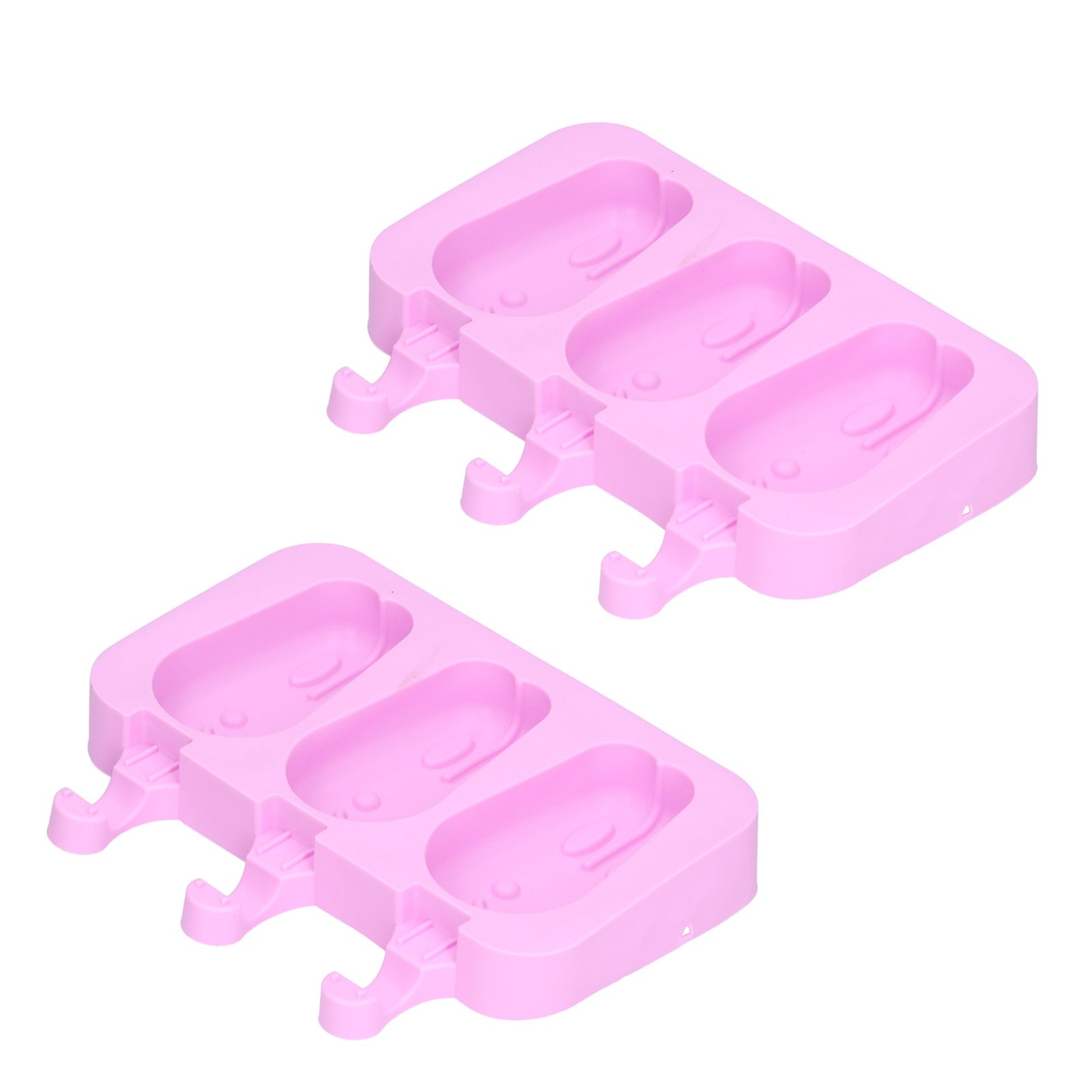 2Pcs 3 Grid Silicone Ice Cream Mold with Lid Rabbit Shaped Mold for Summer view 8