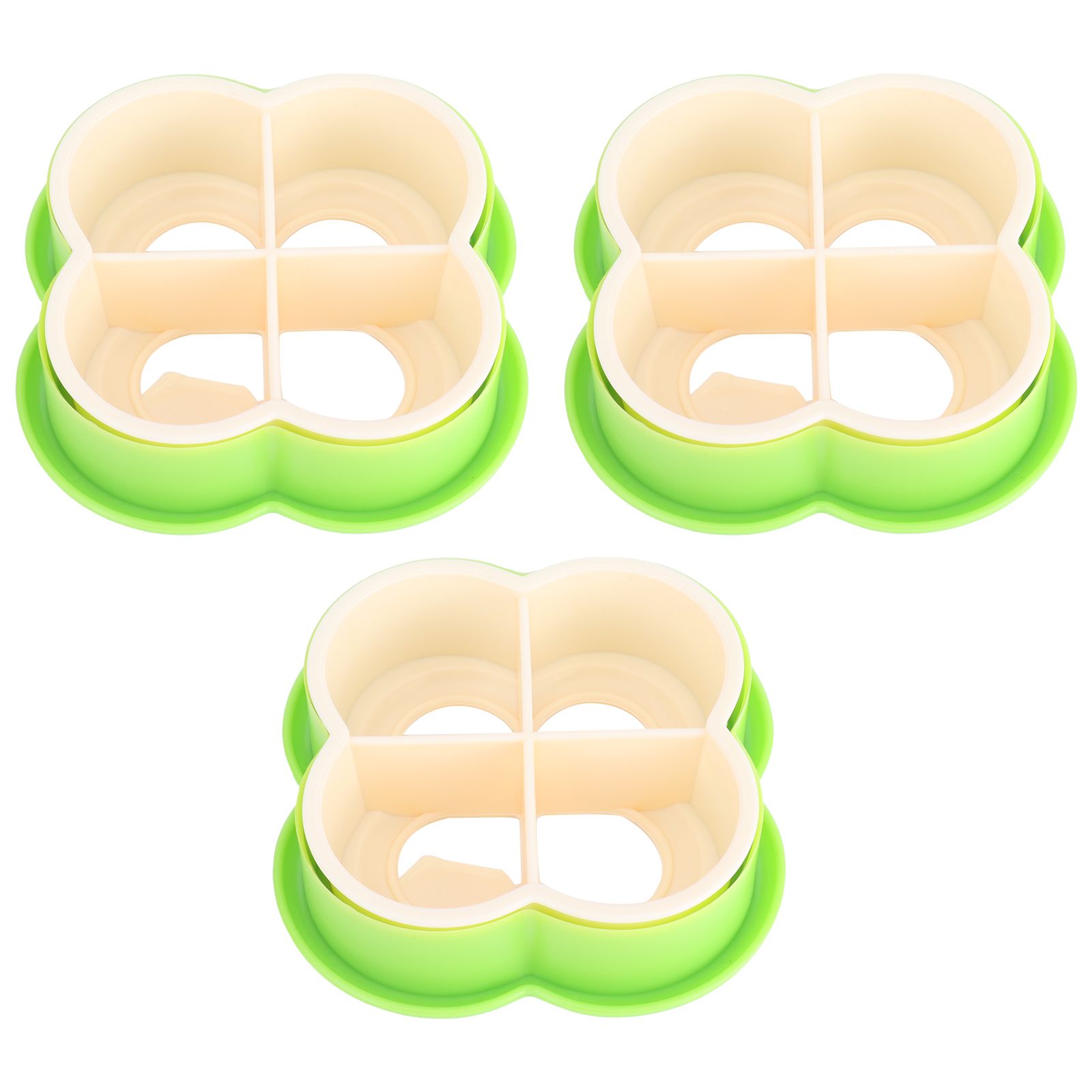 3Set Sandwich Cutter 4 Leaf Shaped Bread Mold Sushi Making Tool for Home Kitchen view 4