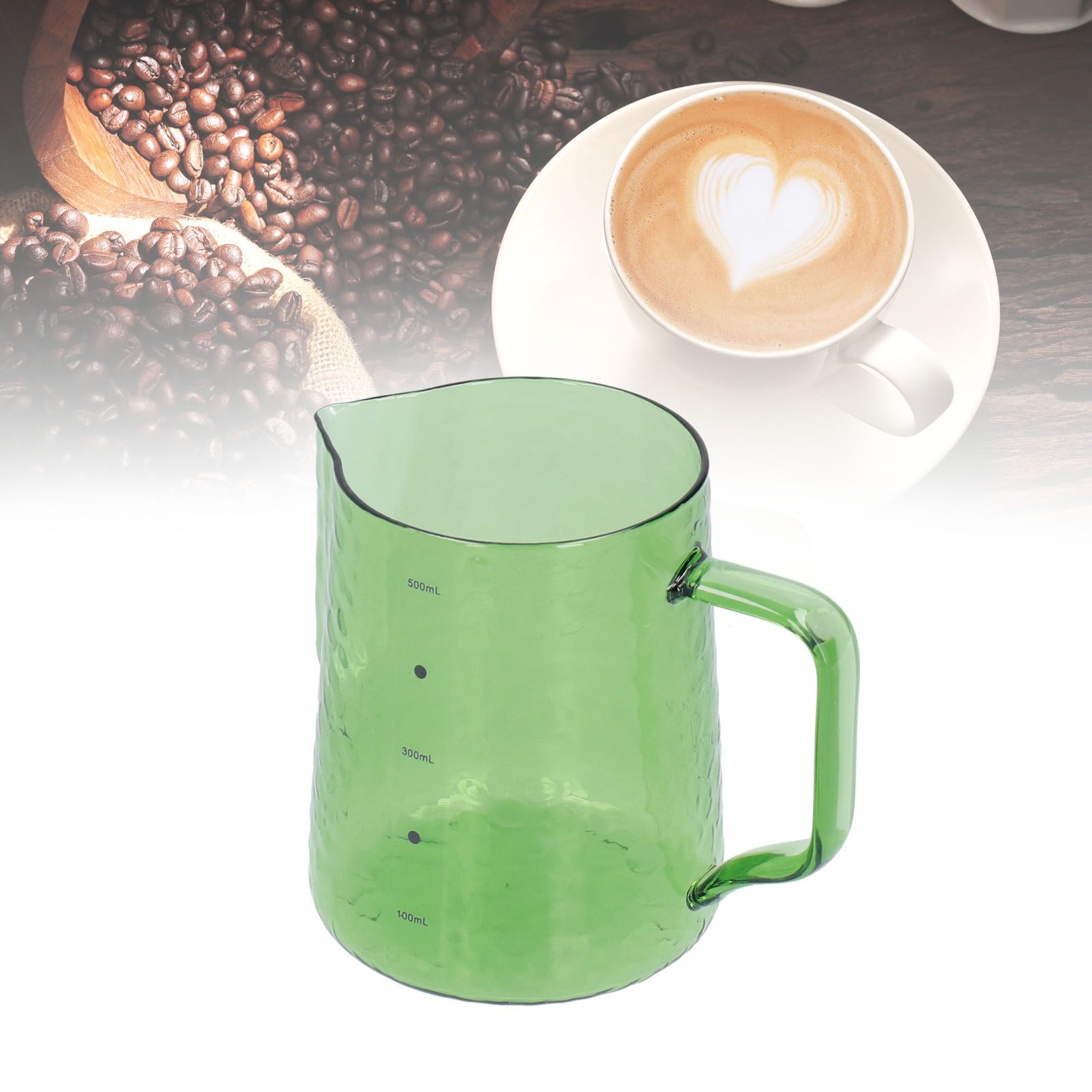 500ml Milk Frothing Pitcher Multipurpose Borosilicate Glass Milk Jug for view 12