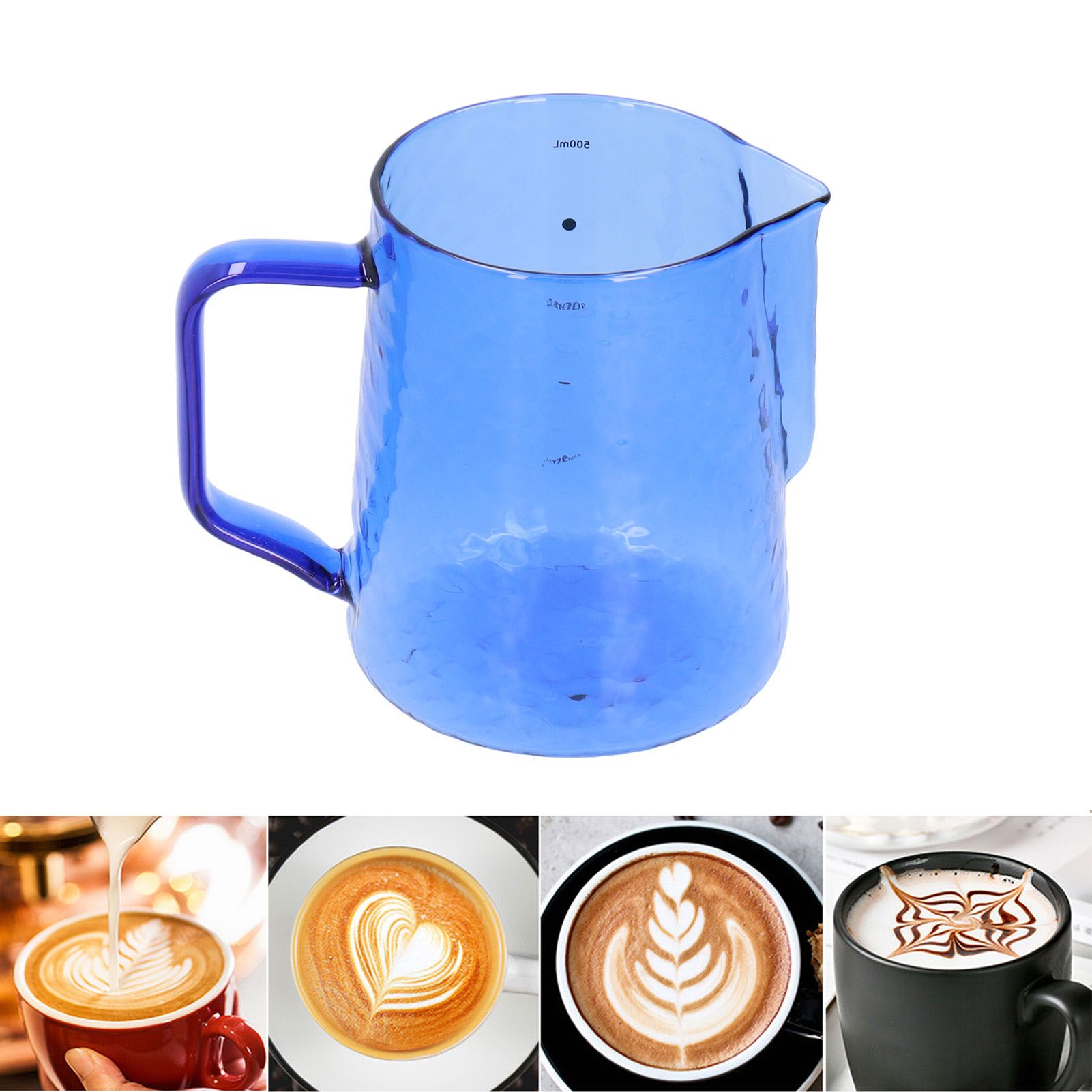 500ml Milk Frothing Pitcher Multipurpose Borosilicate Glass Milk Jug for view 11