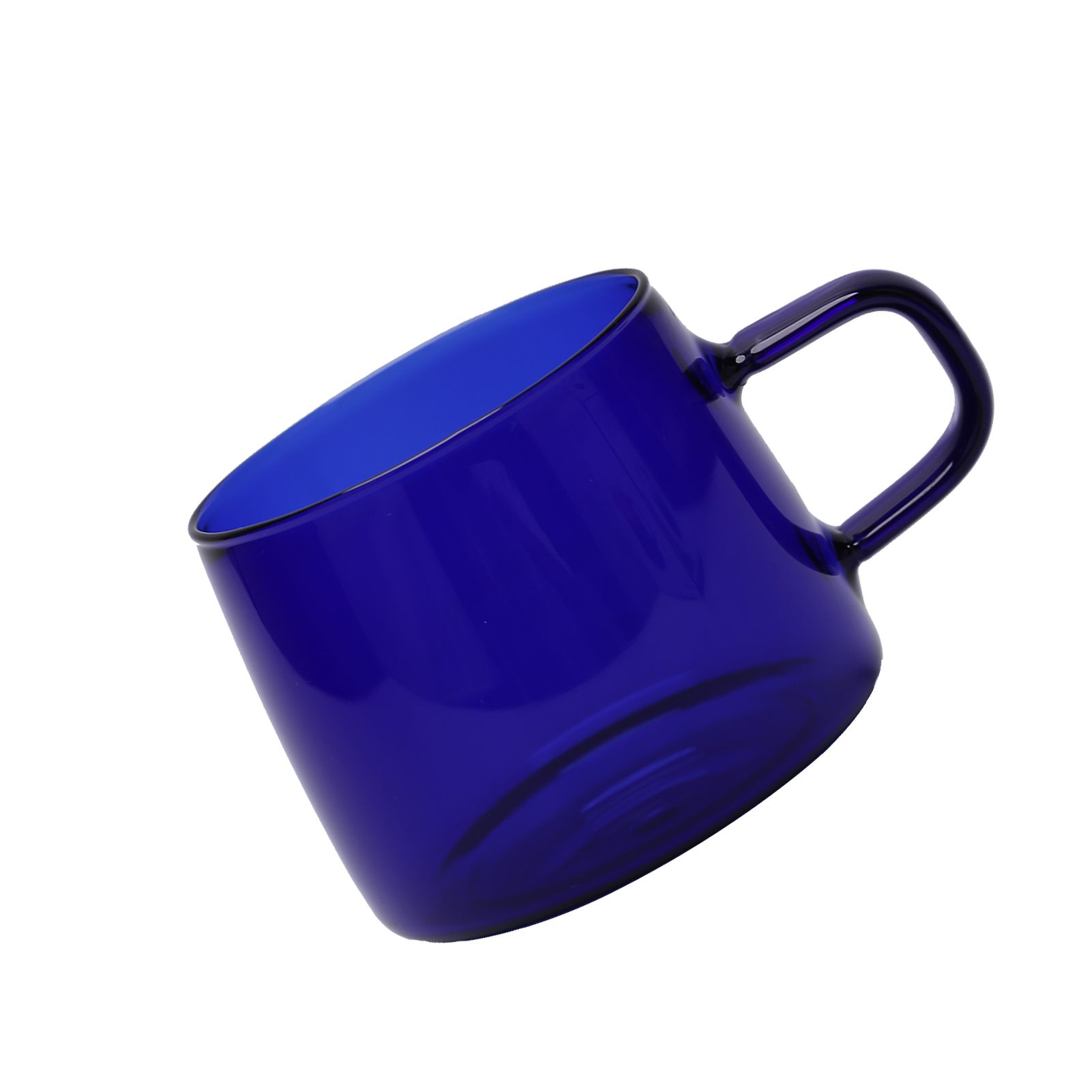 350ml Glass Coffee Cup Crystal Coffee Mug with Handle High Temperature view 3