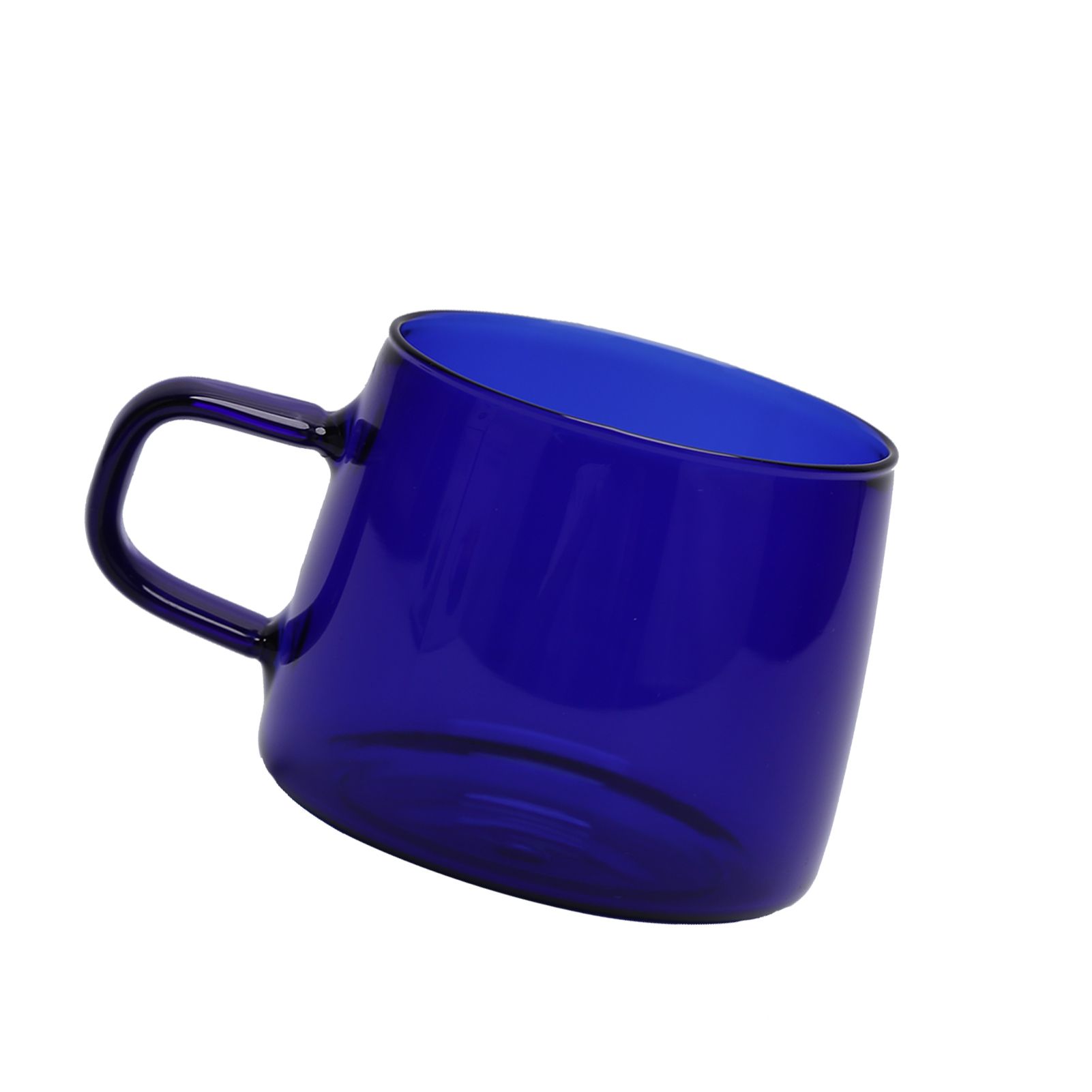 350ml Glass Coffee Cup Crystal Coffee Mug with Handle High Temperature view 5